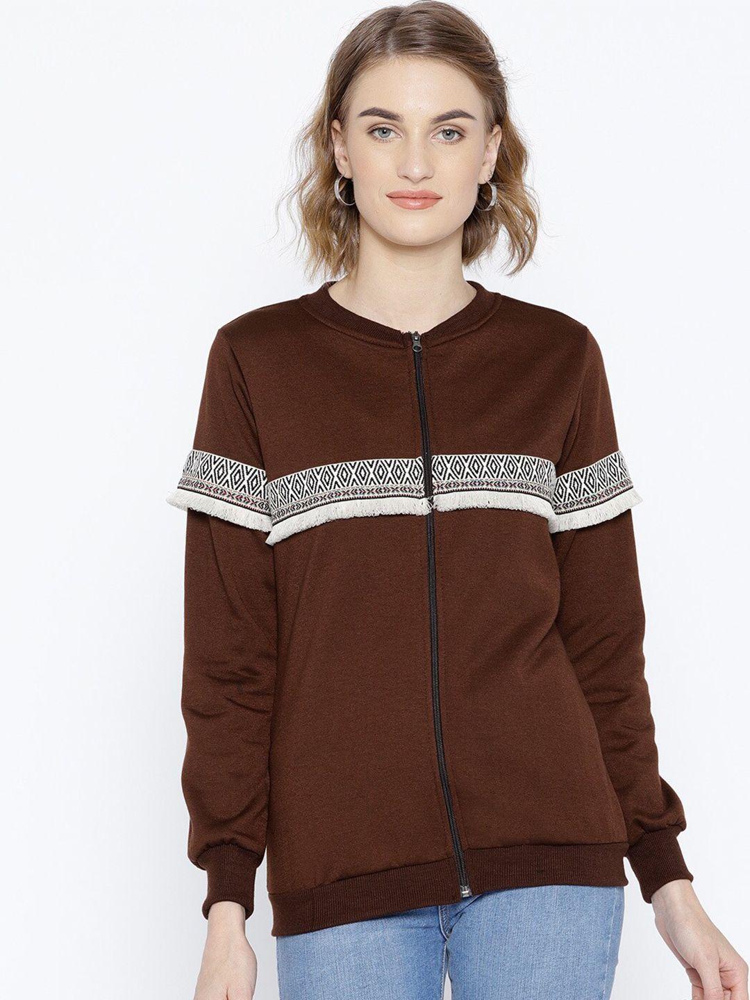 baesd geometric printed fleece sweatshirt