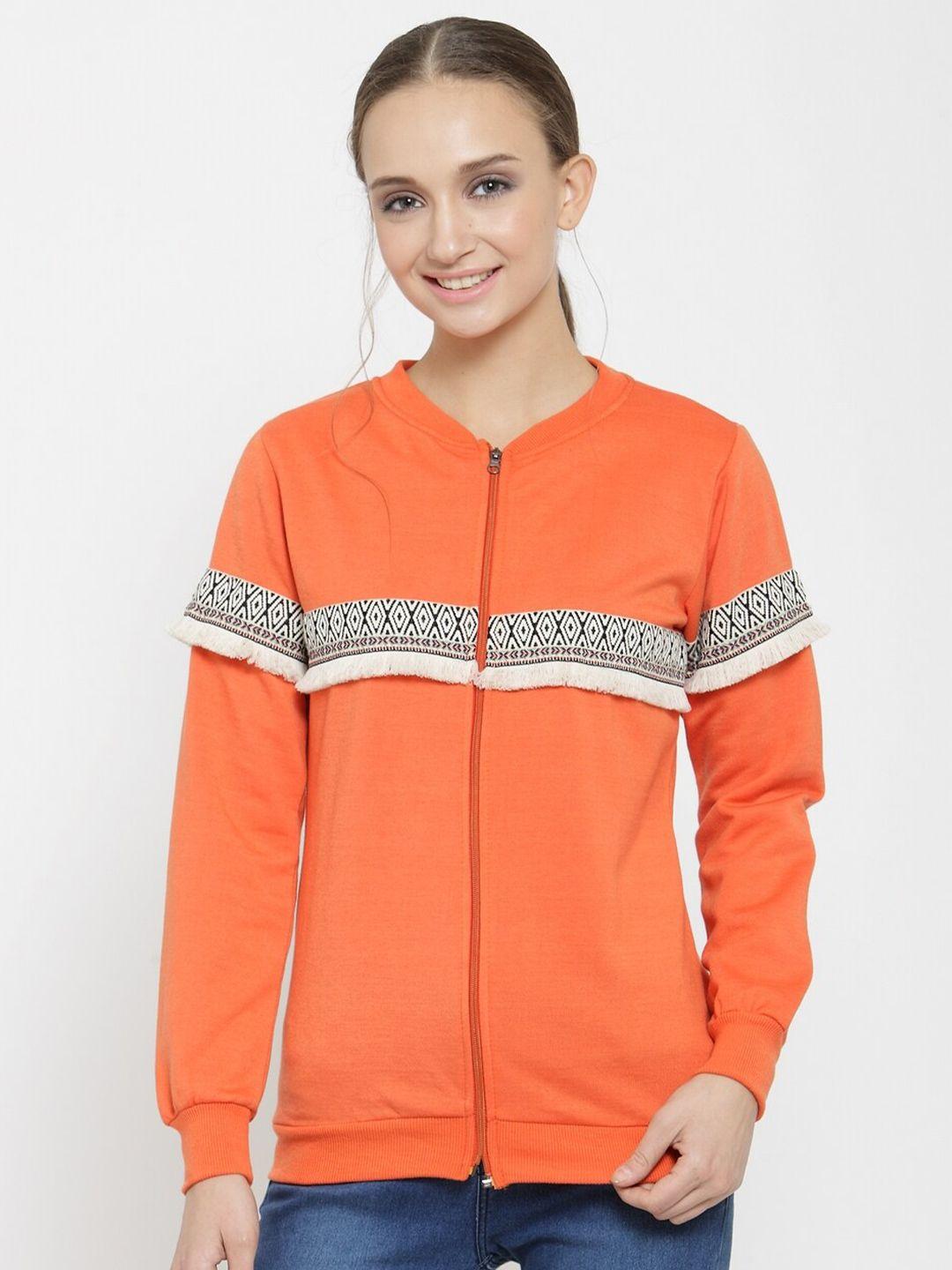 baesd graphic printed fleece front-open sweatshirt