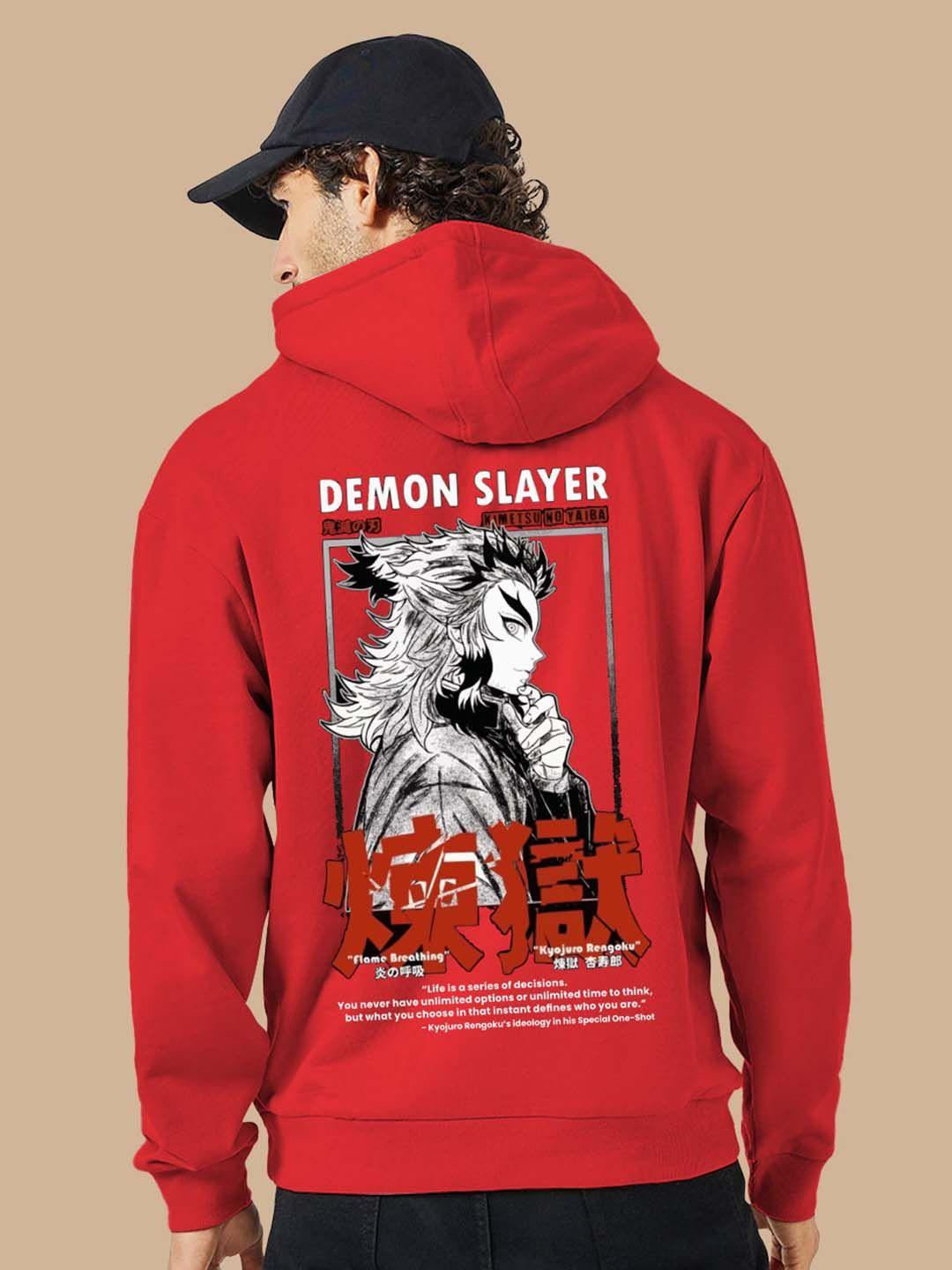 baesd graphic printed hooded fleece pullover