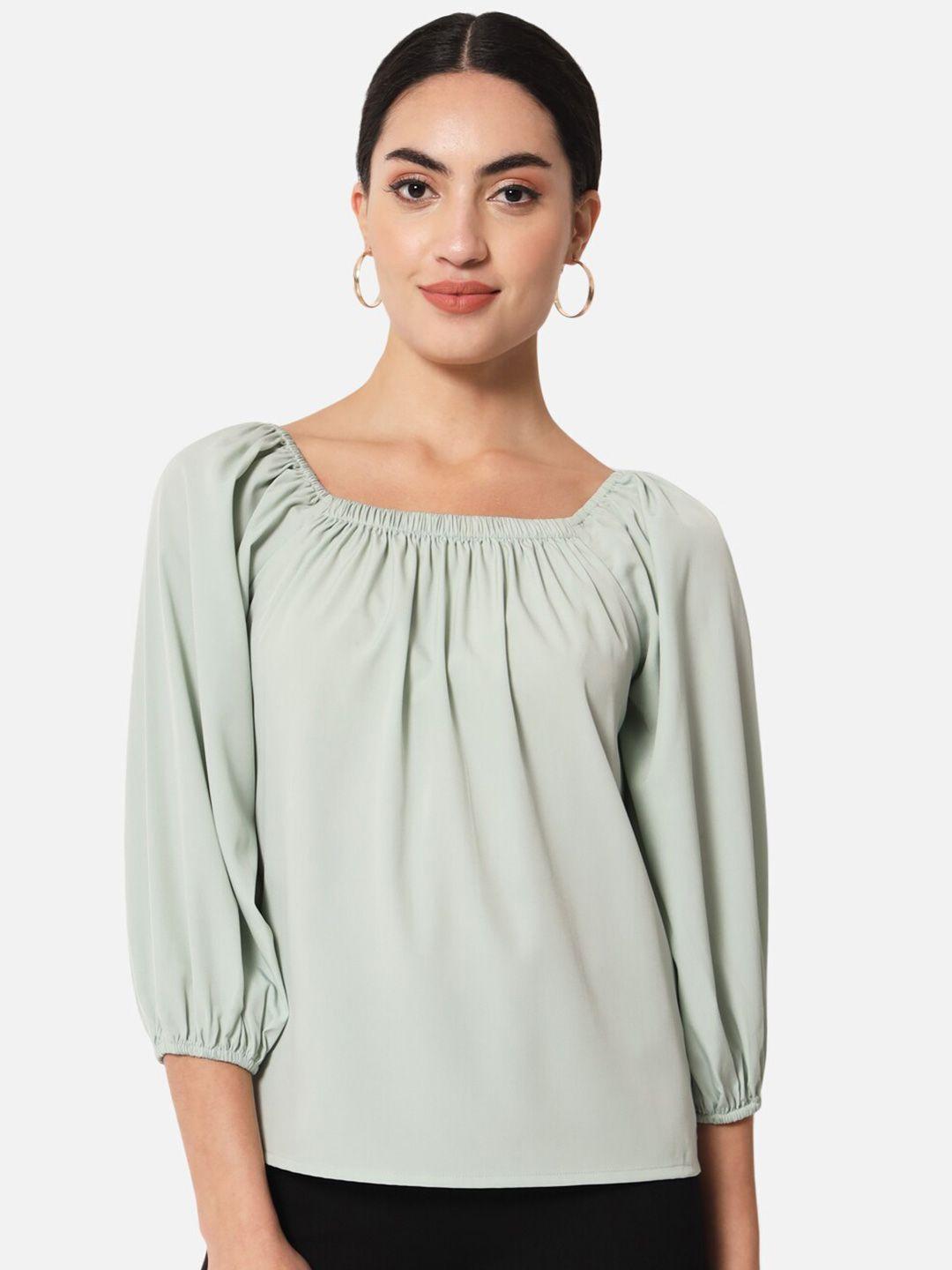 baesd green crepe top