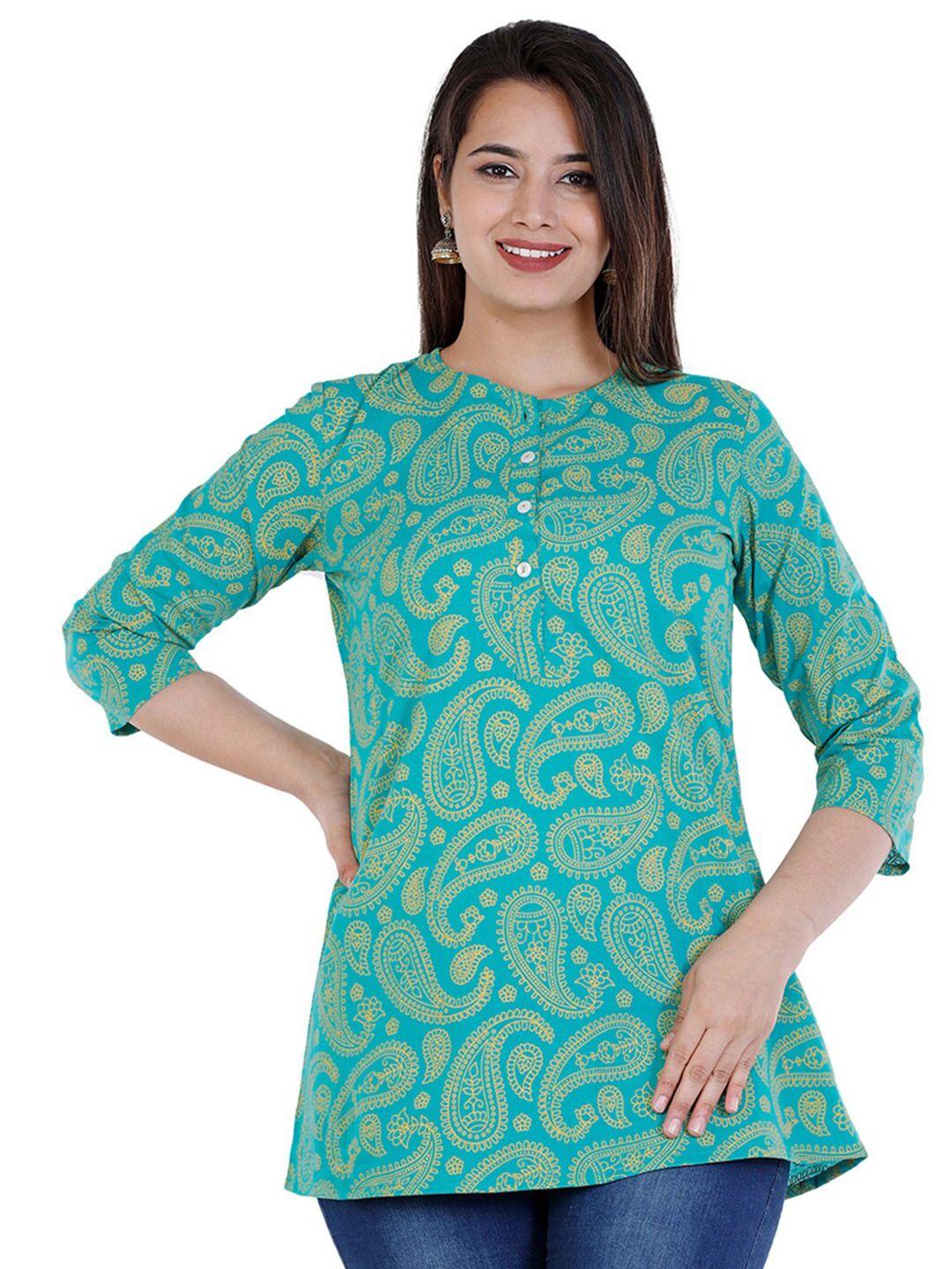 baesd green print cotton top