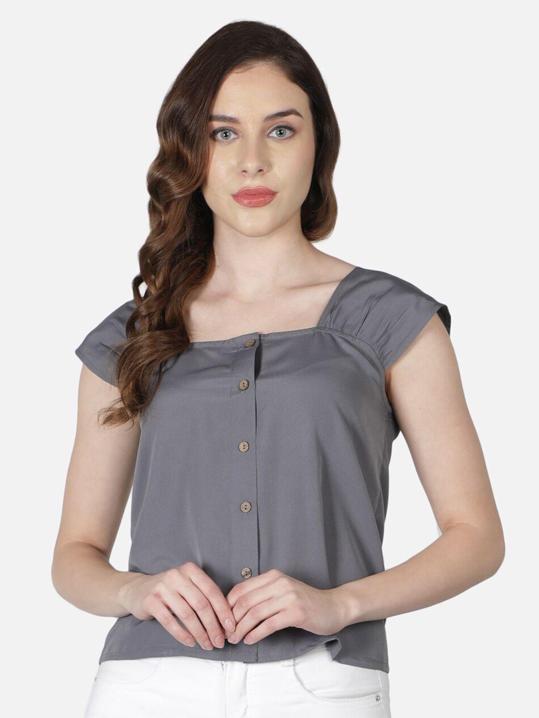 baesd grey crepe top