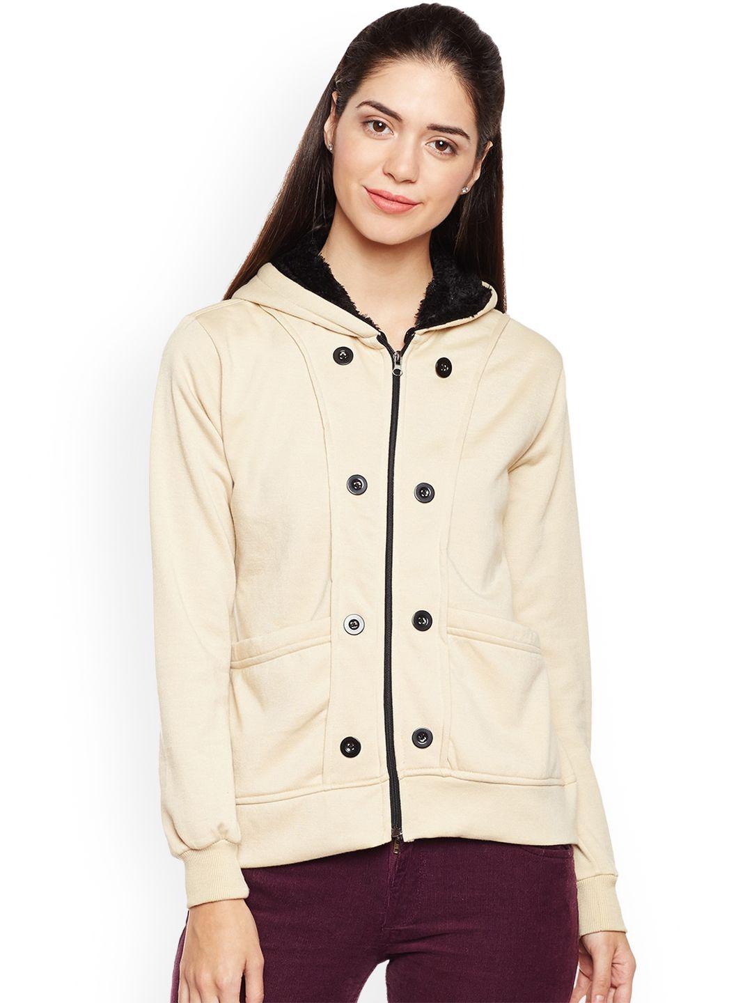 baesd hooded lightweight fleece open front jacket