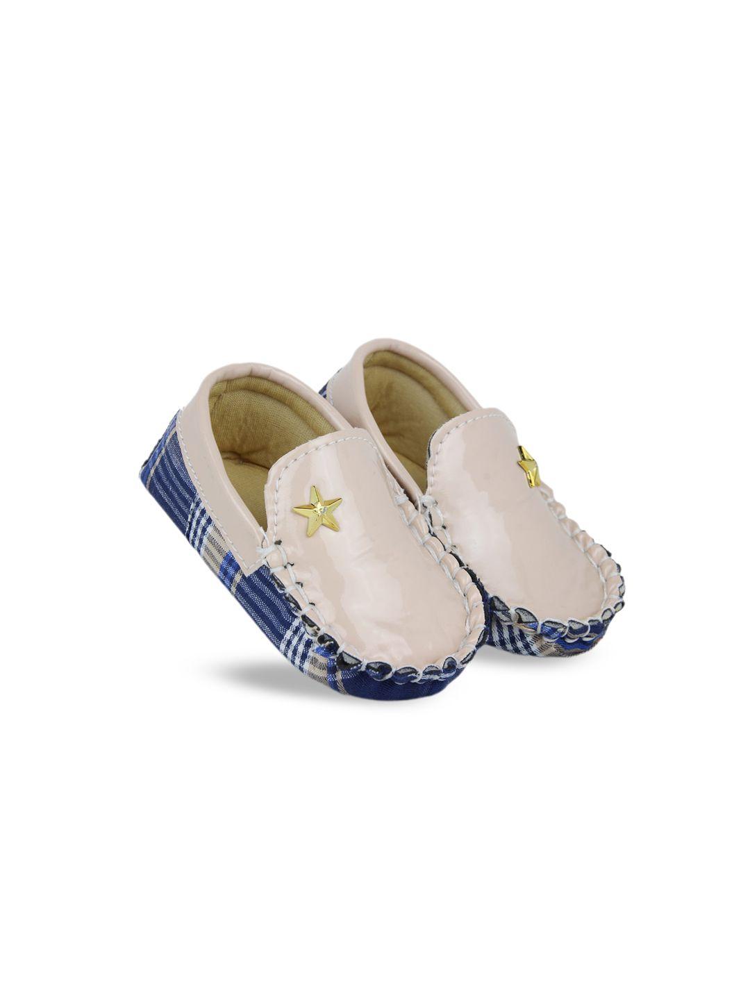 baesd infant boys checked loafer booties