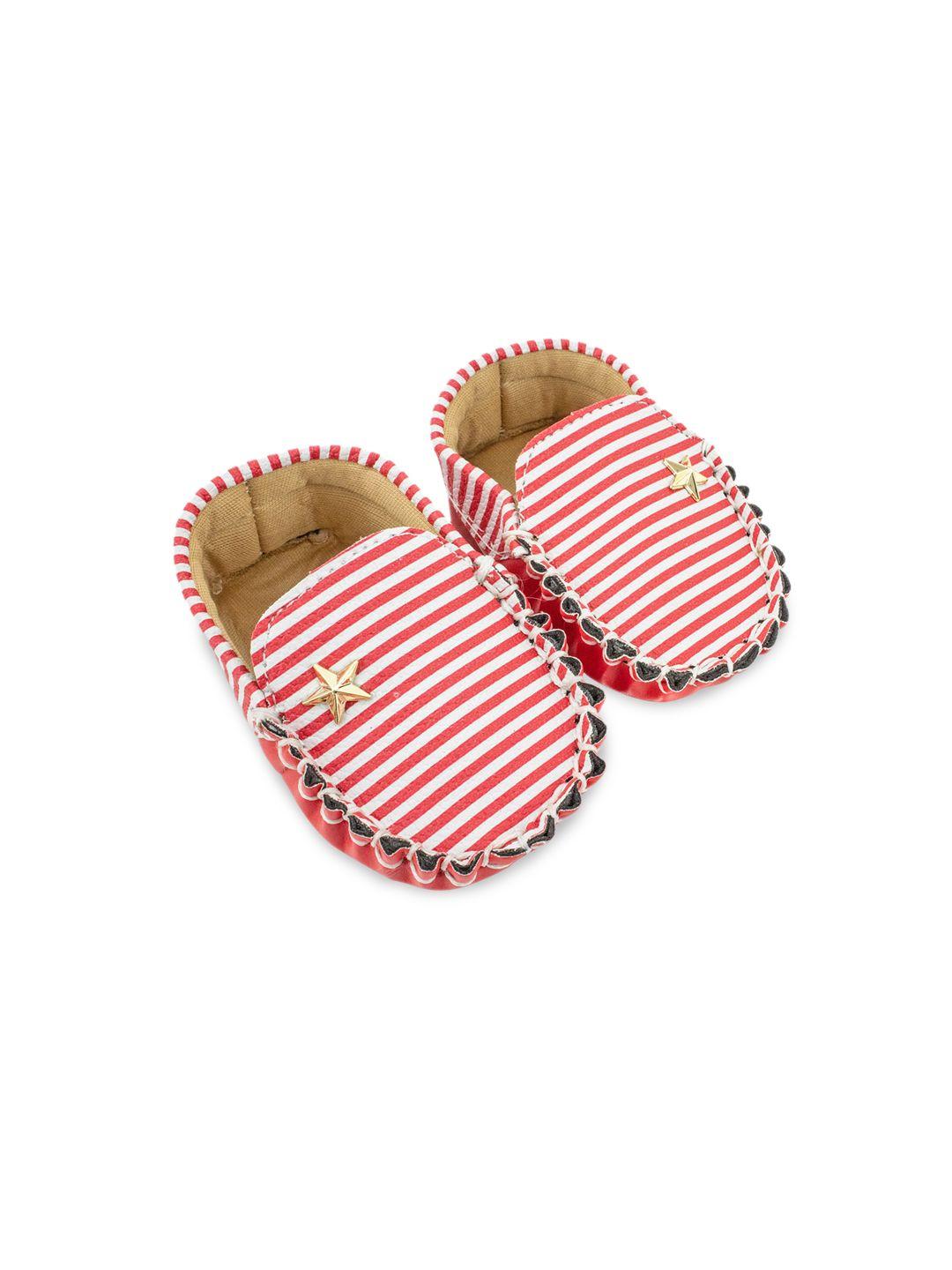 baesd infant boys striped loafer booties