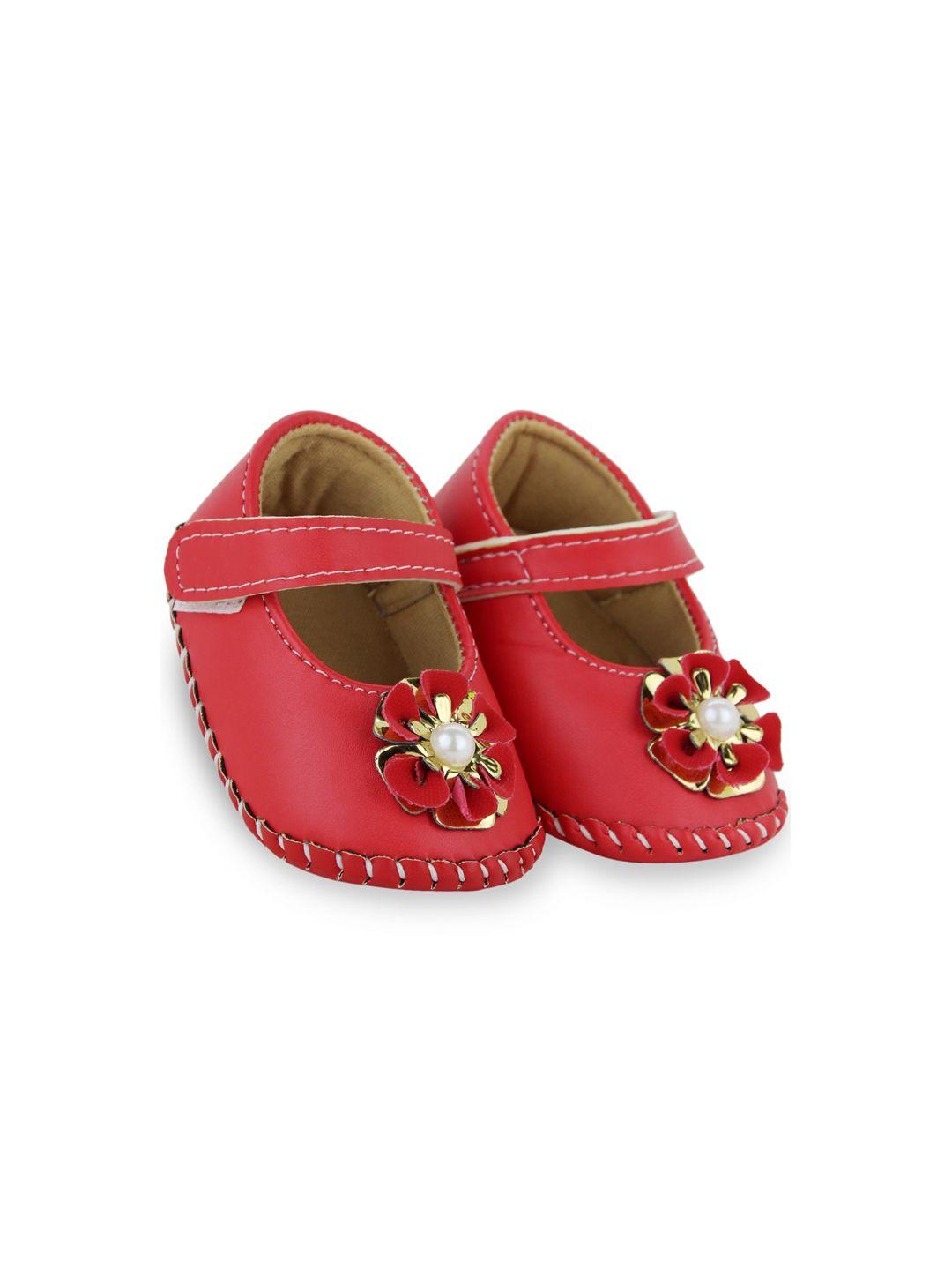 baesd infant girls floral embellished ballerina booties