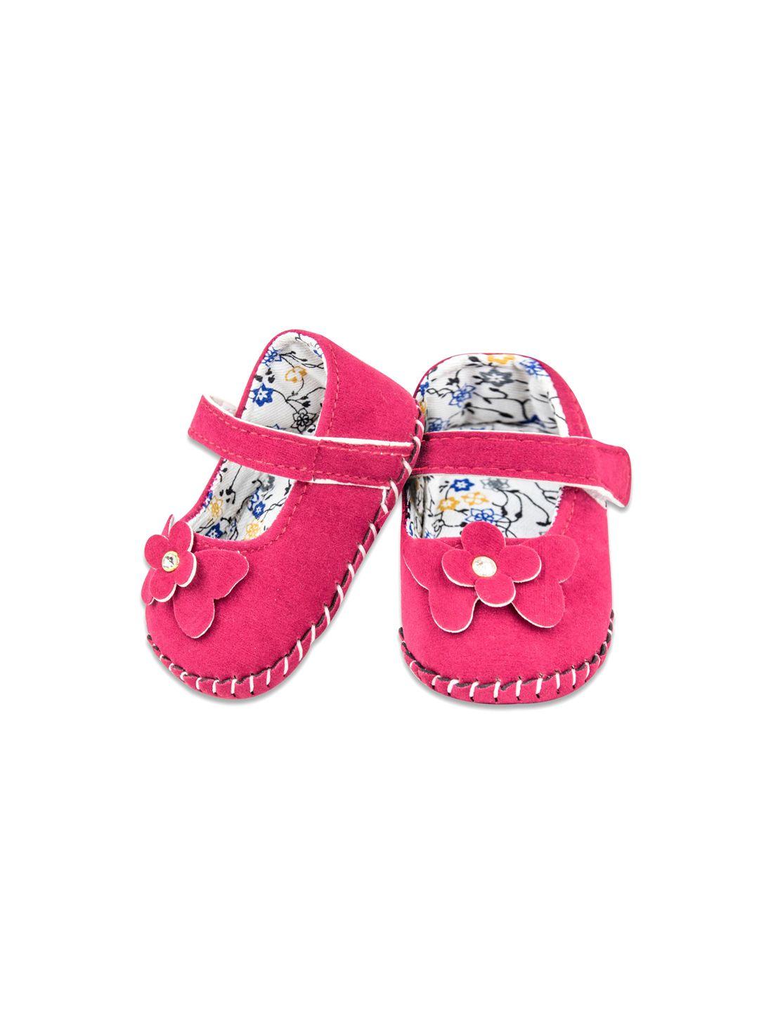 baesd infant girls floral embellished booties