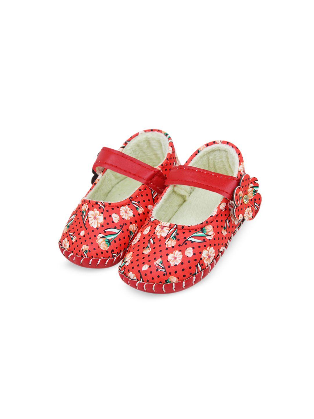 baesd infant girls floral printed ballerina booties