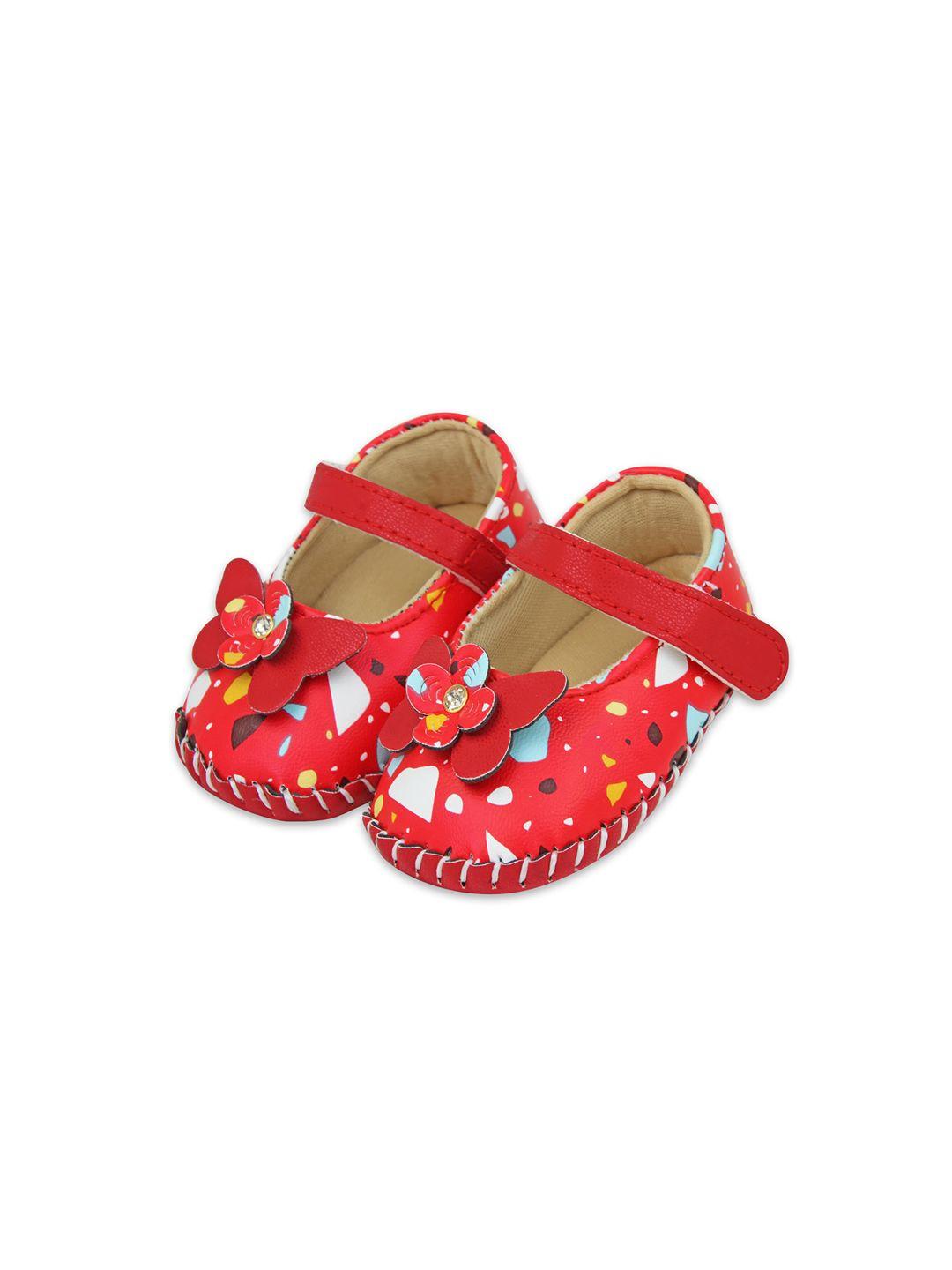 baesd infant girls printed floral design booties