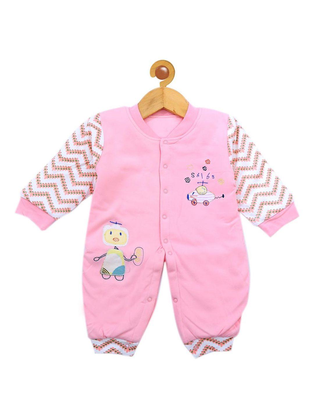 baesd infants conversational embroidered cotton romper