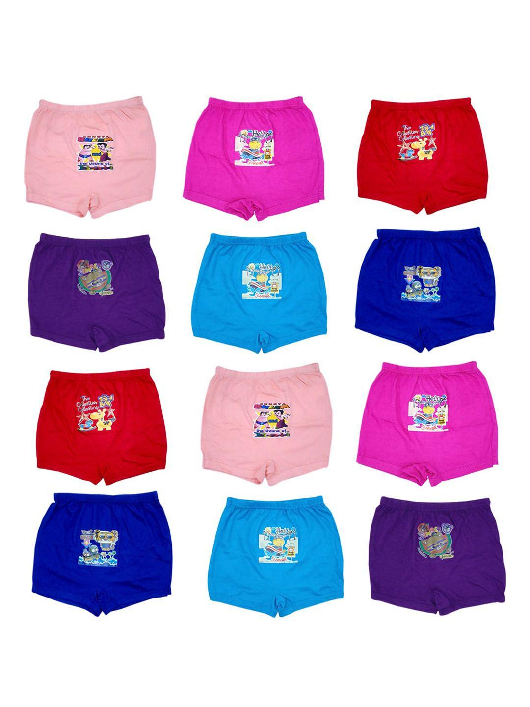 baesd infants pack of 12 printed pure cotton basic briefs 52_dra_po-12