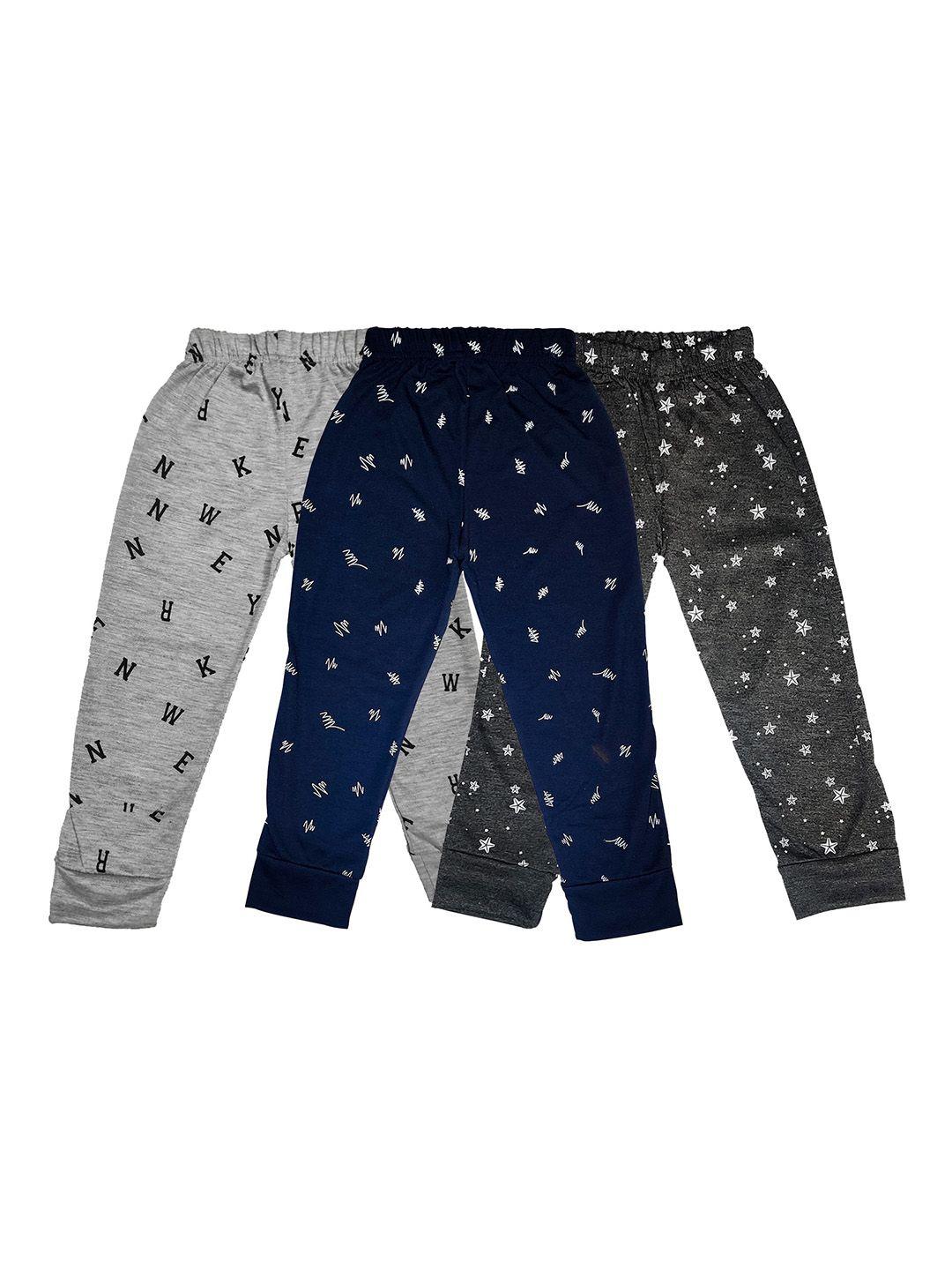 baesd infants pack of 3 graphic printed cotton joggers