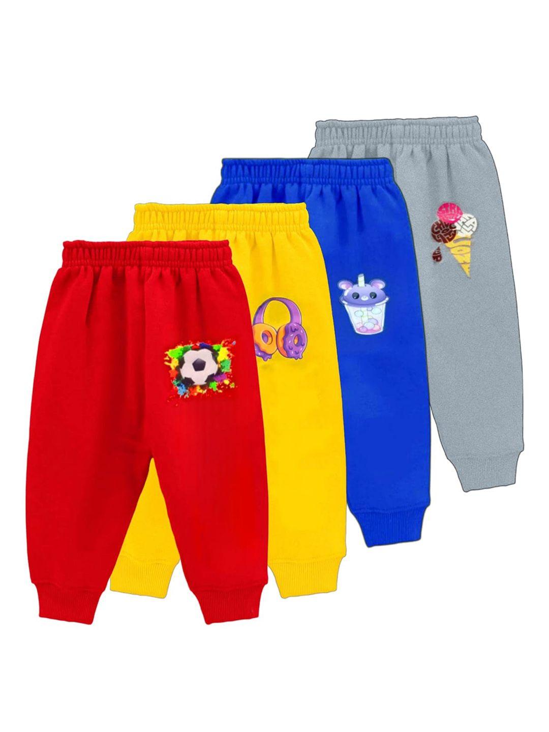 baesd infants pack of 4 cotton mid rise joggers