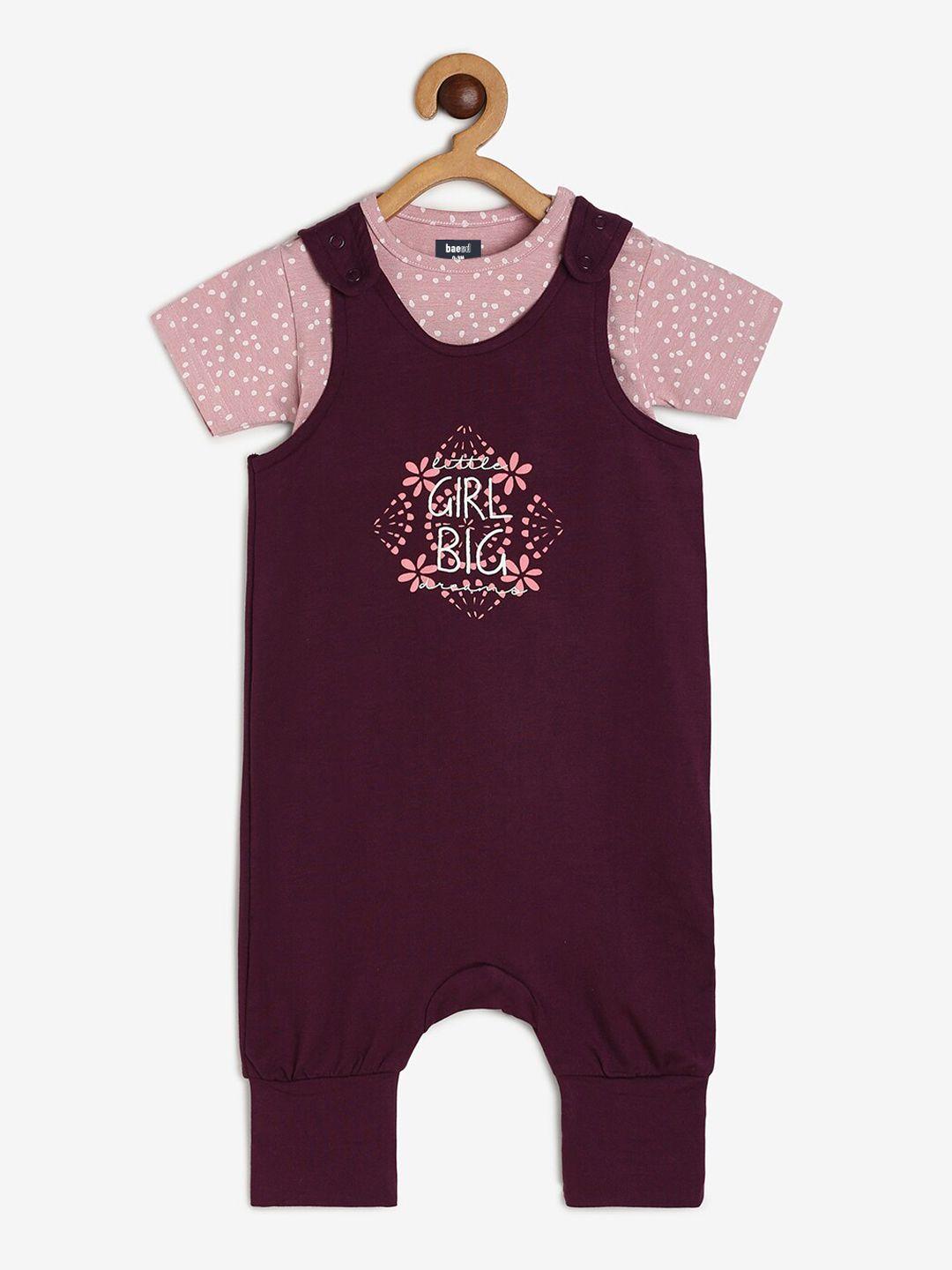 baesd infants printed straight-fit dungaree set