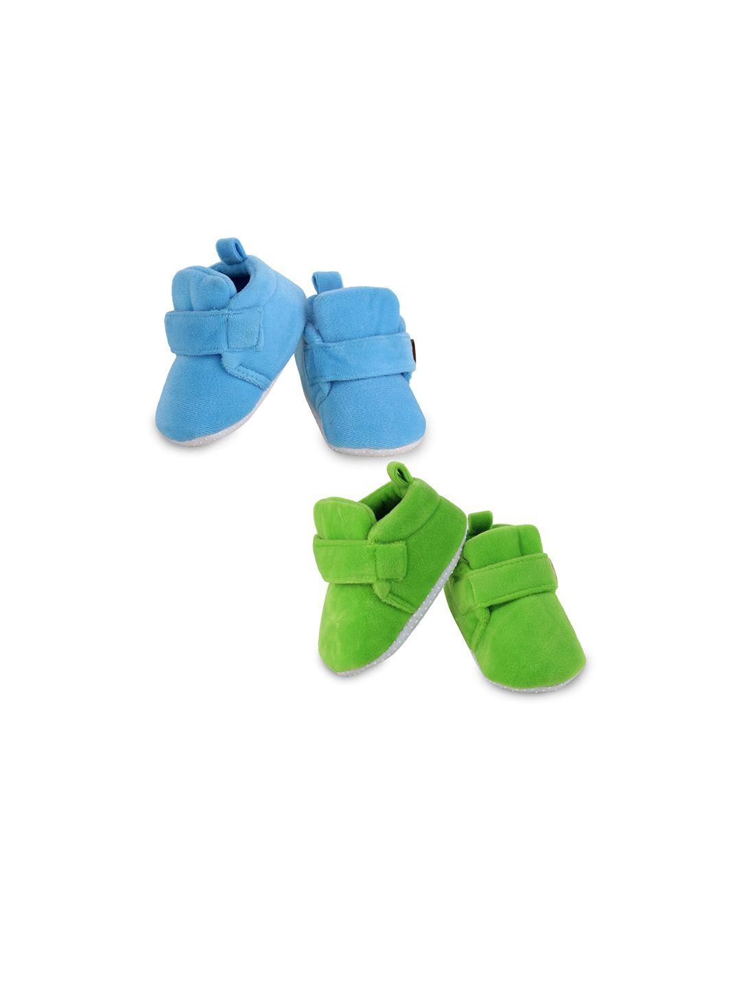 baesd infants set of 2 anti-skid sole velvet booties