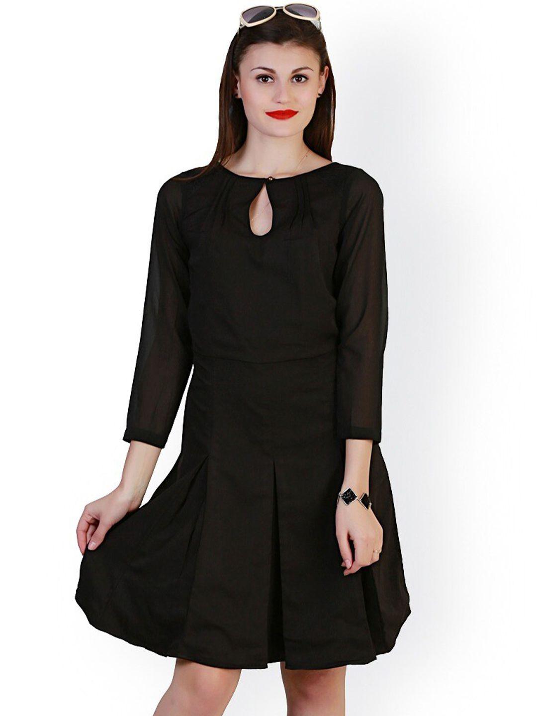 baesd keyhole neck a-line dress