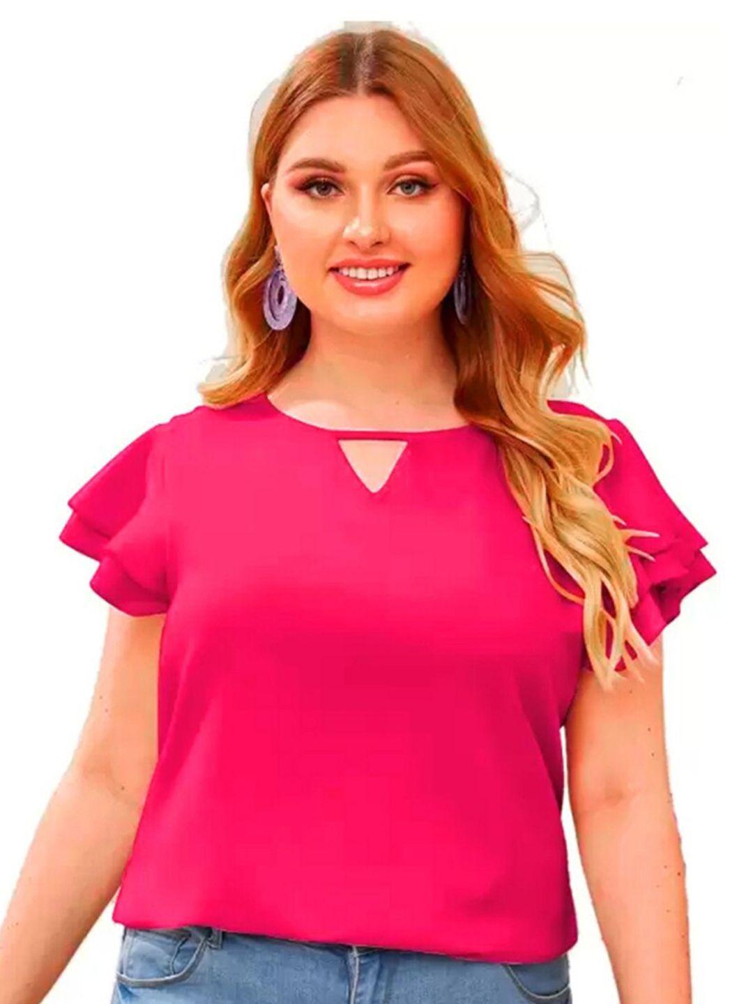 baesd keyhole neck flared sleeves regular top