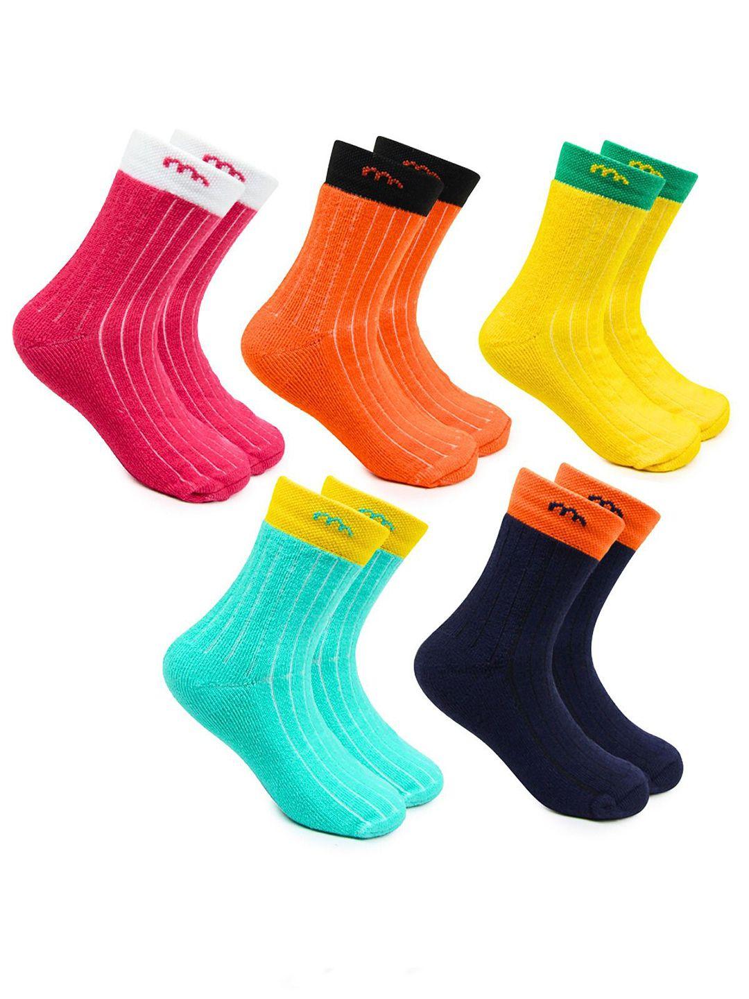 baesd kids pack of 5 anti-skid ankle -length socks