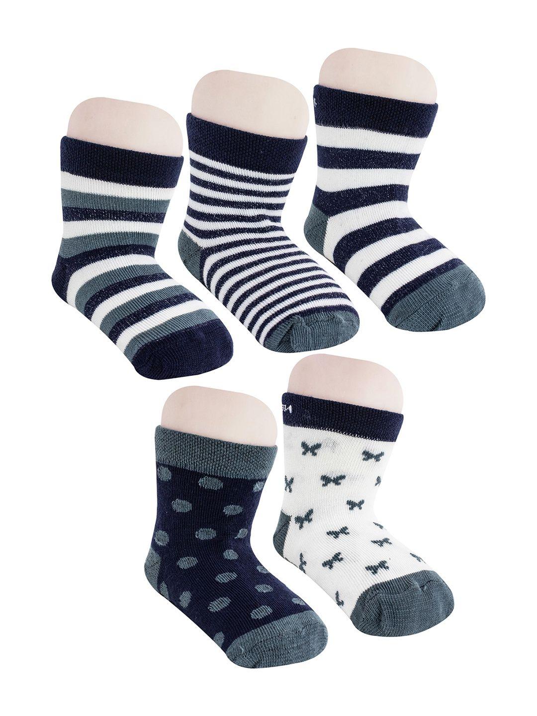 baesd kids pack of 5 patterned cotton ankle length socks