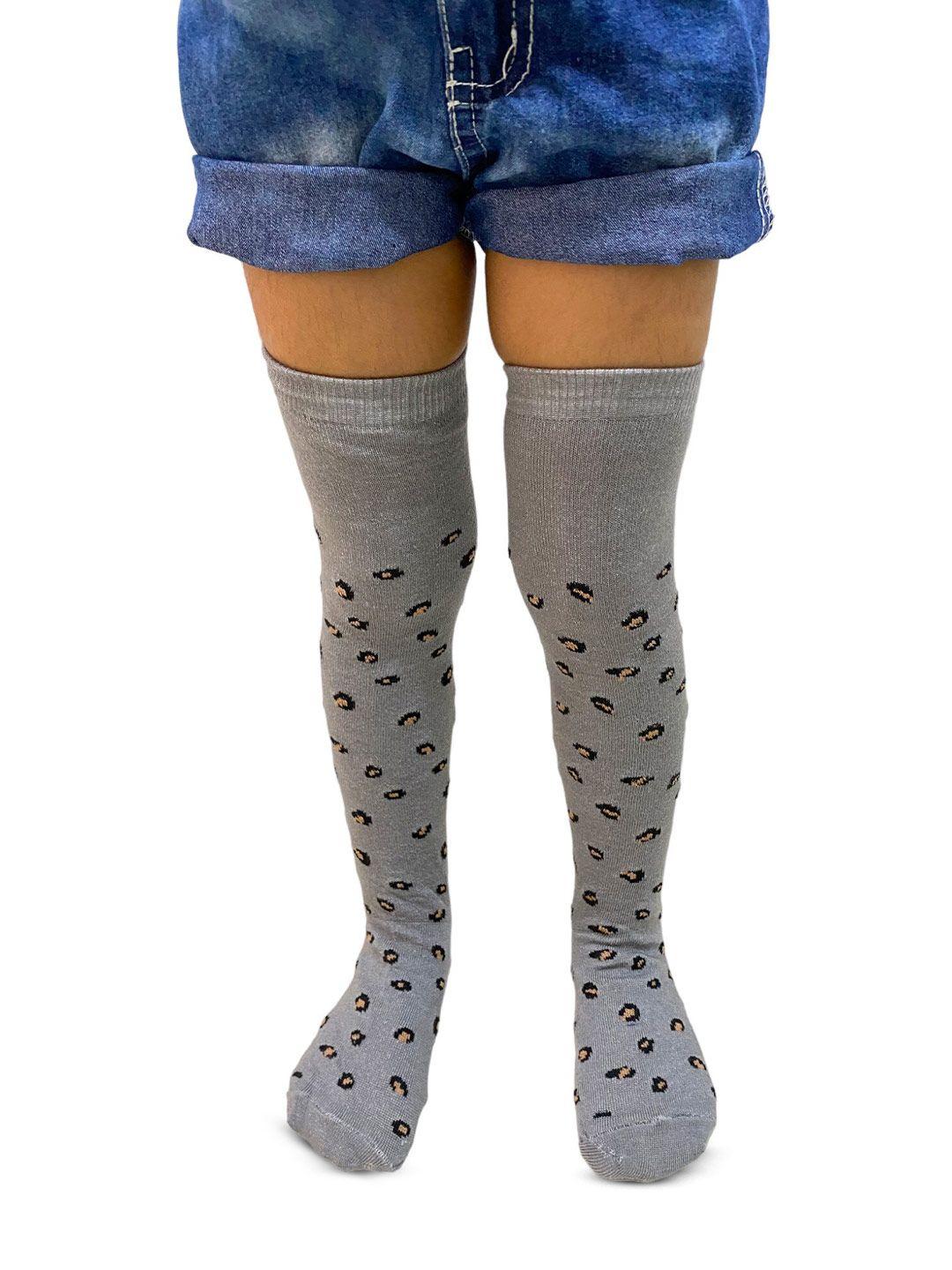 baesd kids patterned knee-length socks