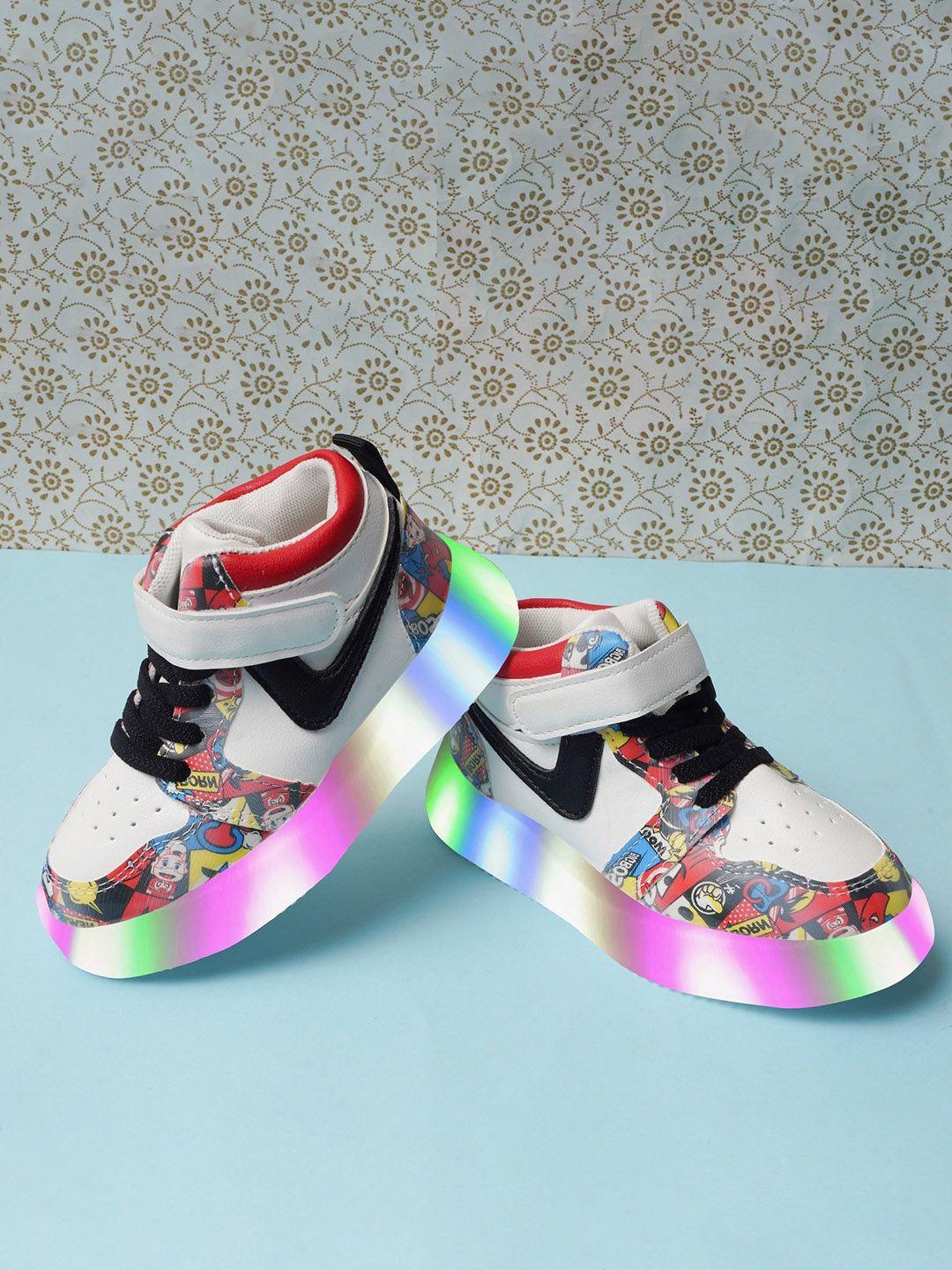 baesd kids printed lightweight led sneakers