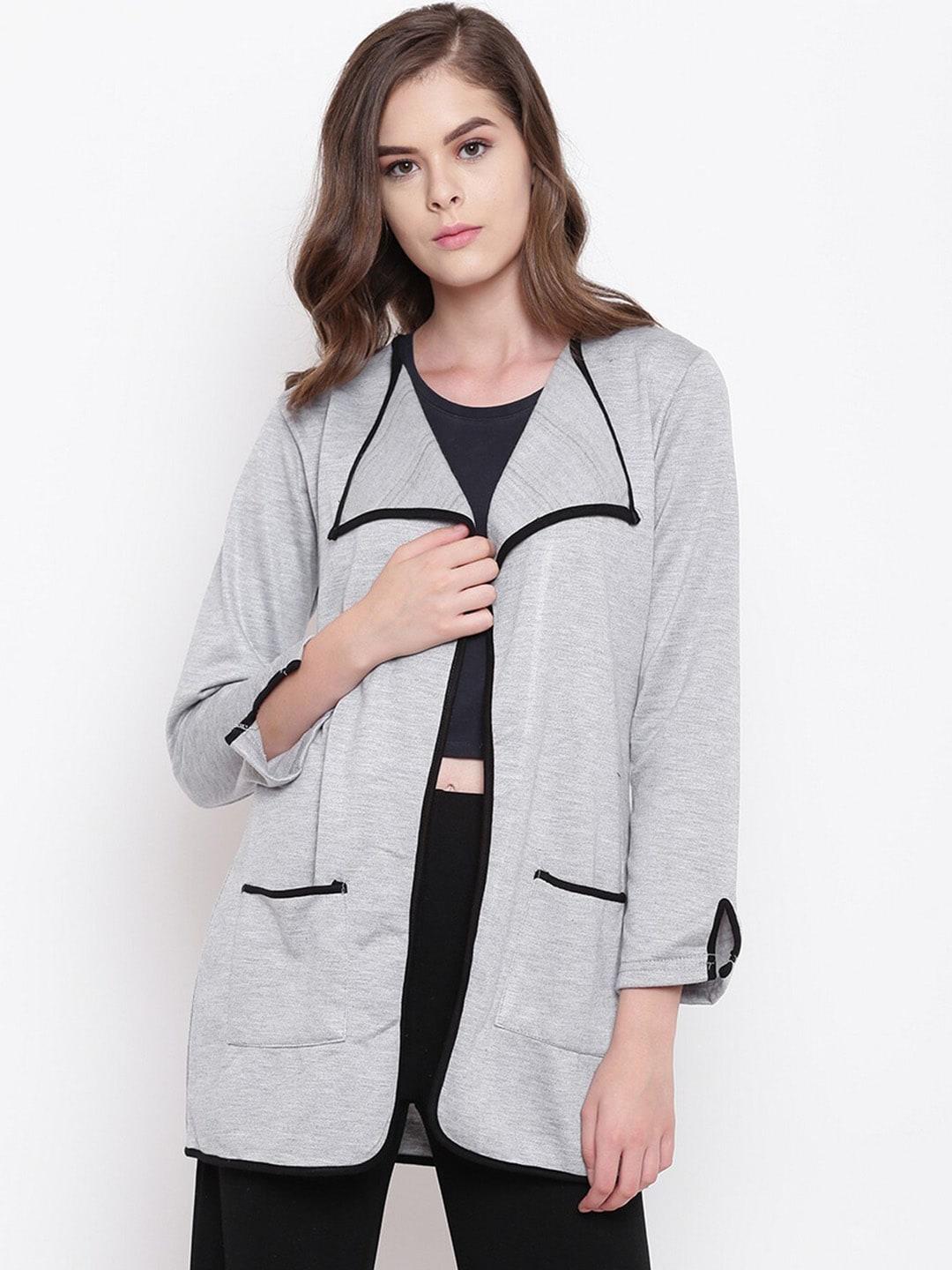 baesd lightweight longline cotton open front jacket