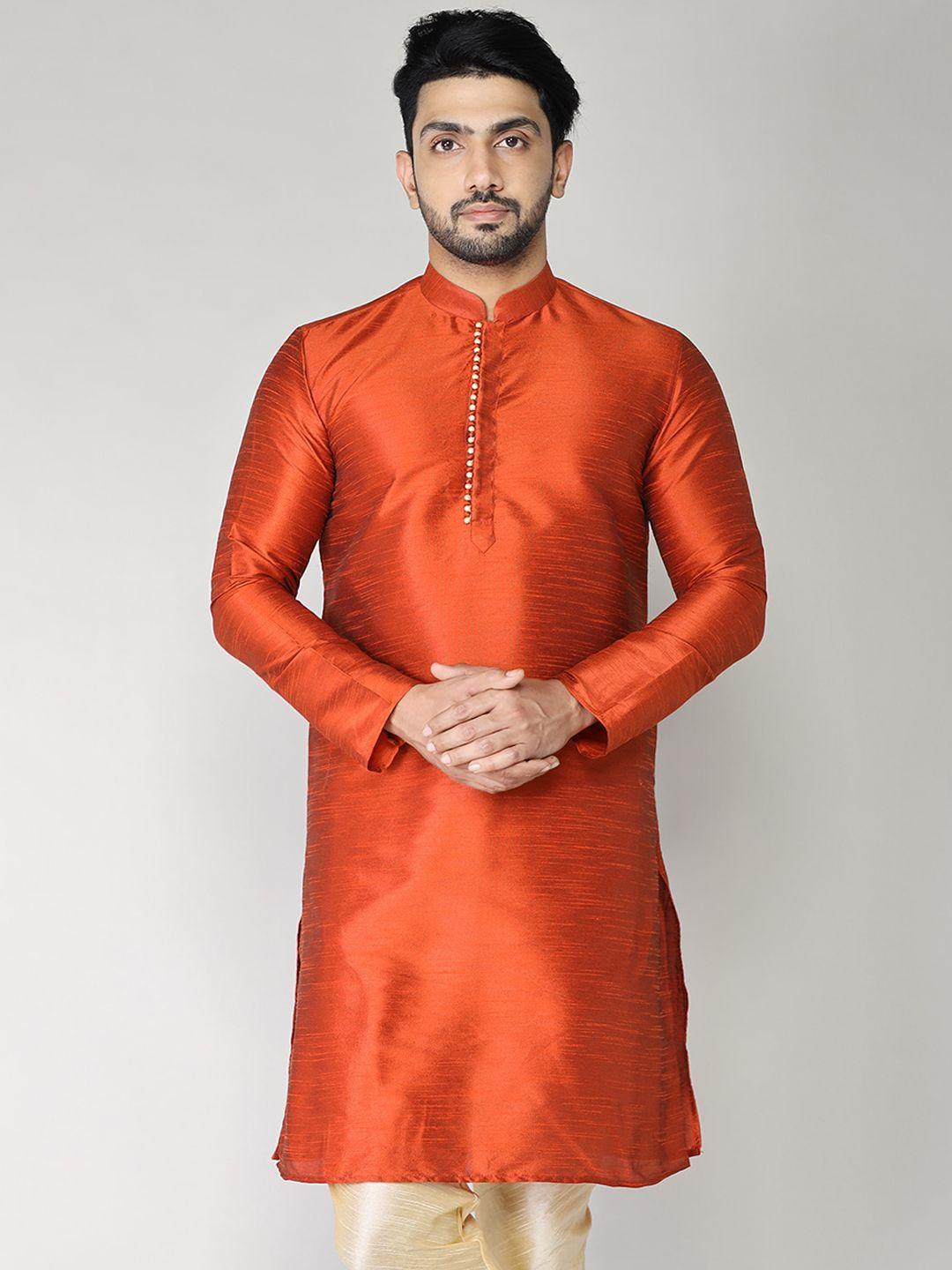 baesd long sleeves mandarin collar pure cotton straight kurta