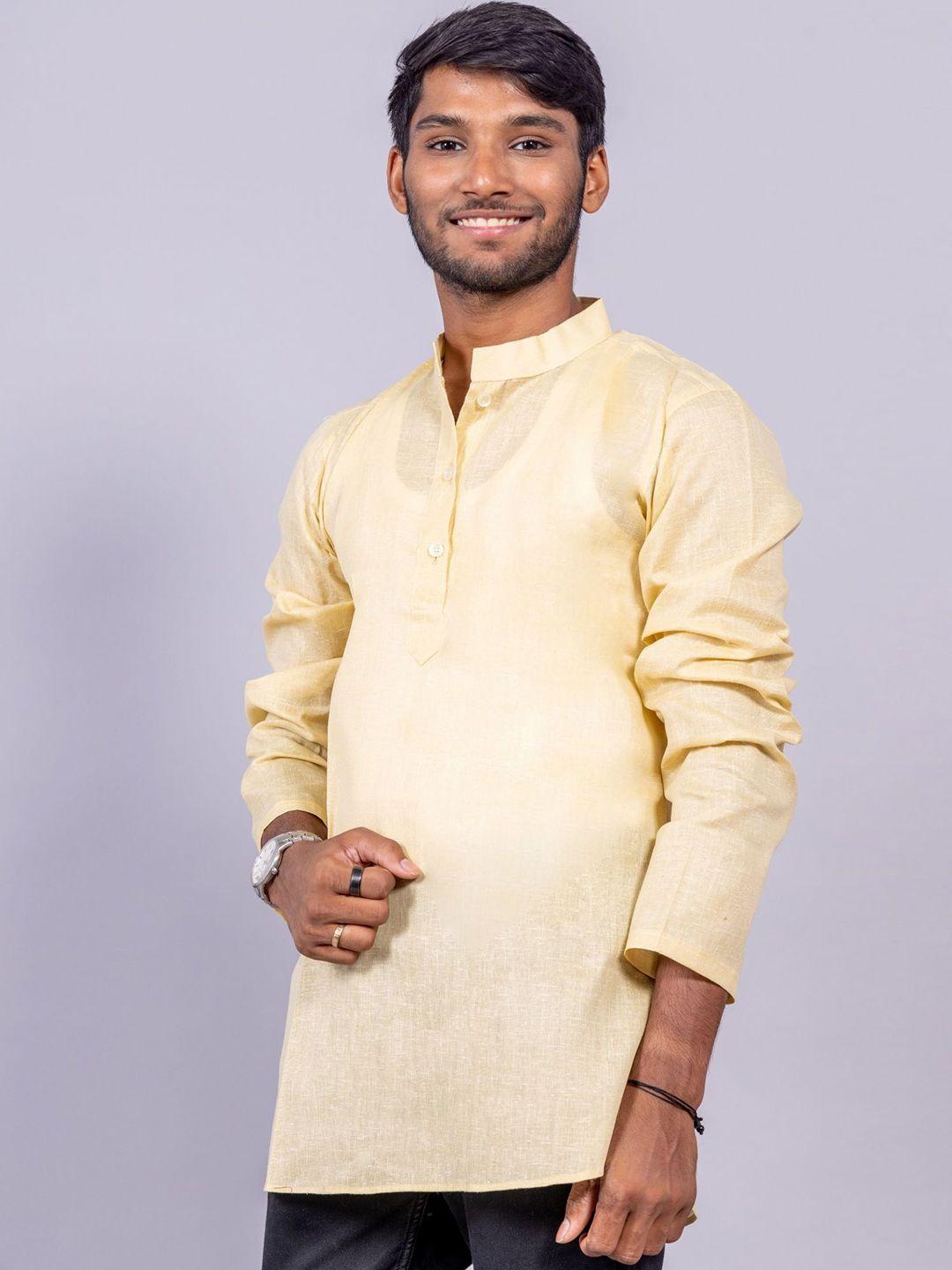 baesd mandarin collar long sleeves pure cotton kurta