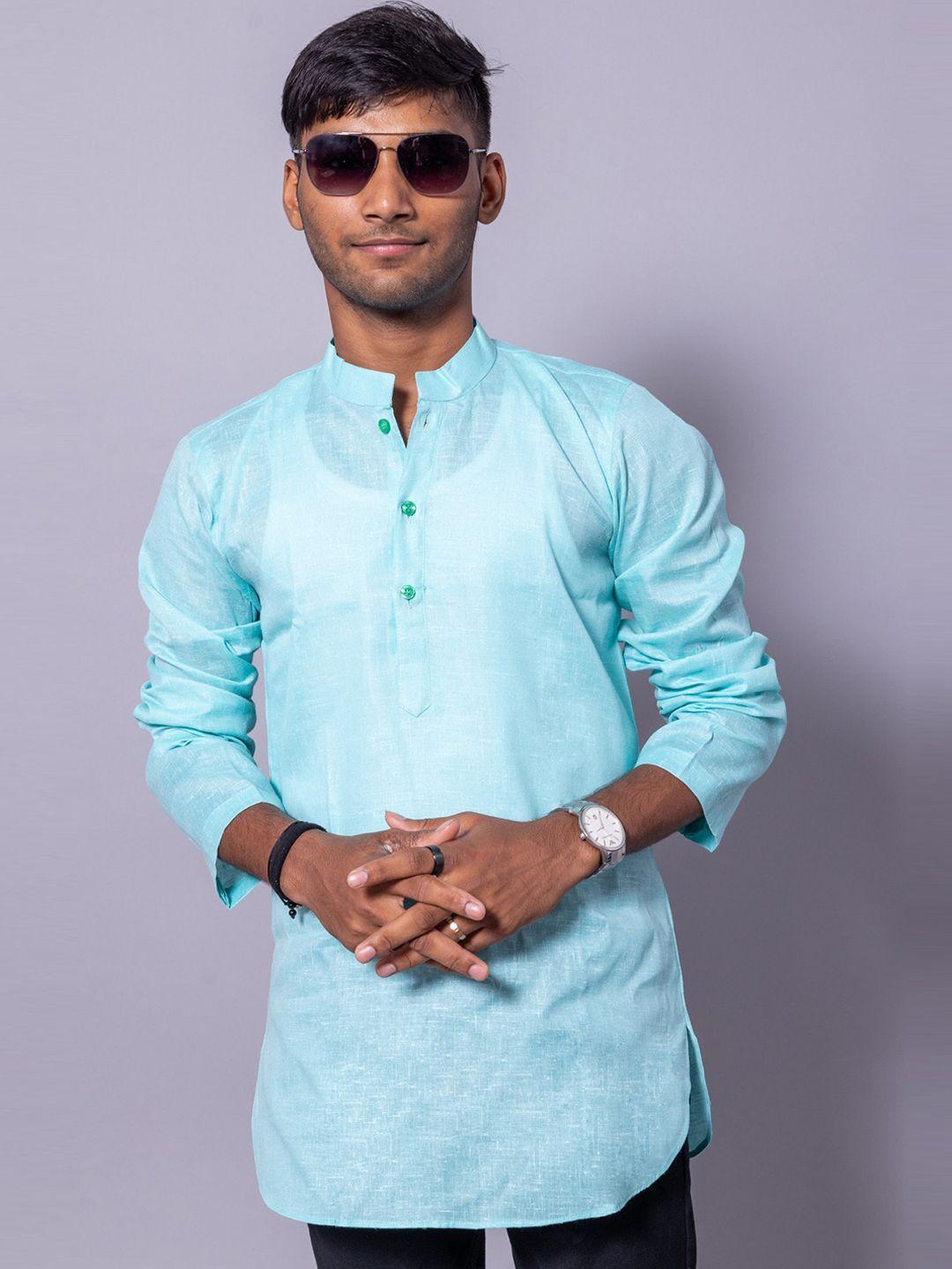 baesd mandarin collar long sleeves pure cotton kurta