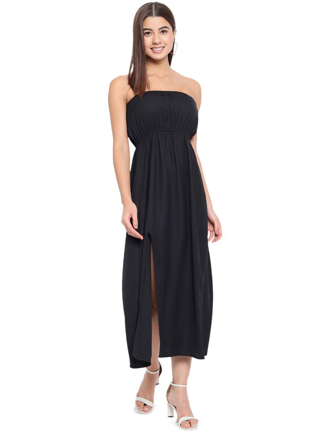 baesd off-shoulder cut-outs empire midi dress