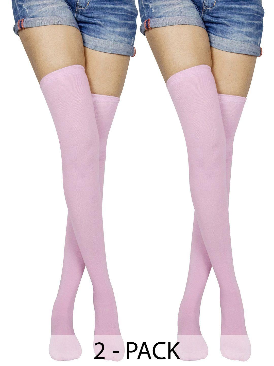 baesd pack of 2 cotton thigh-high stockings