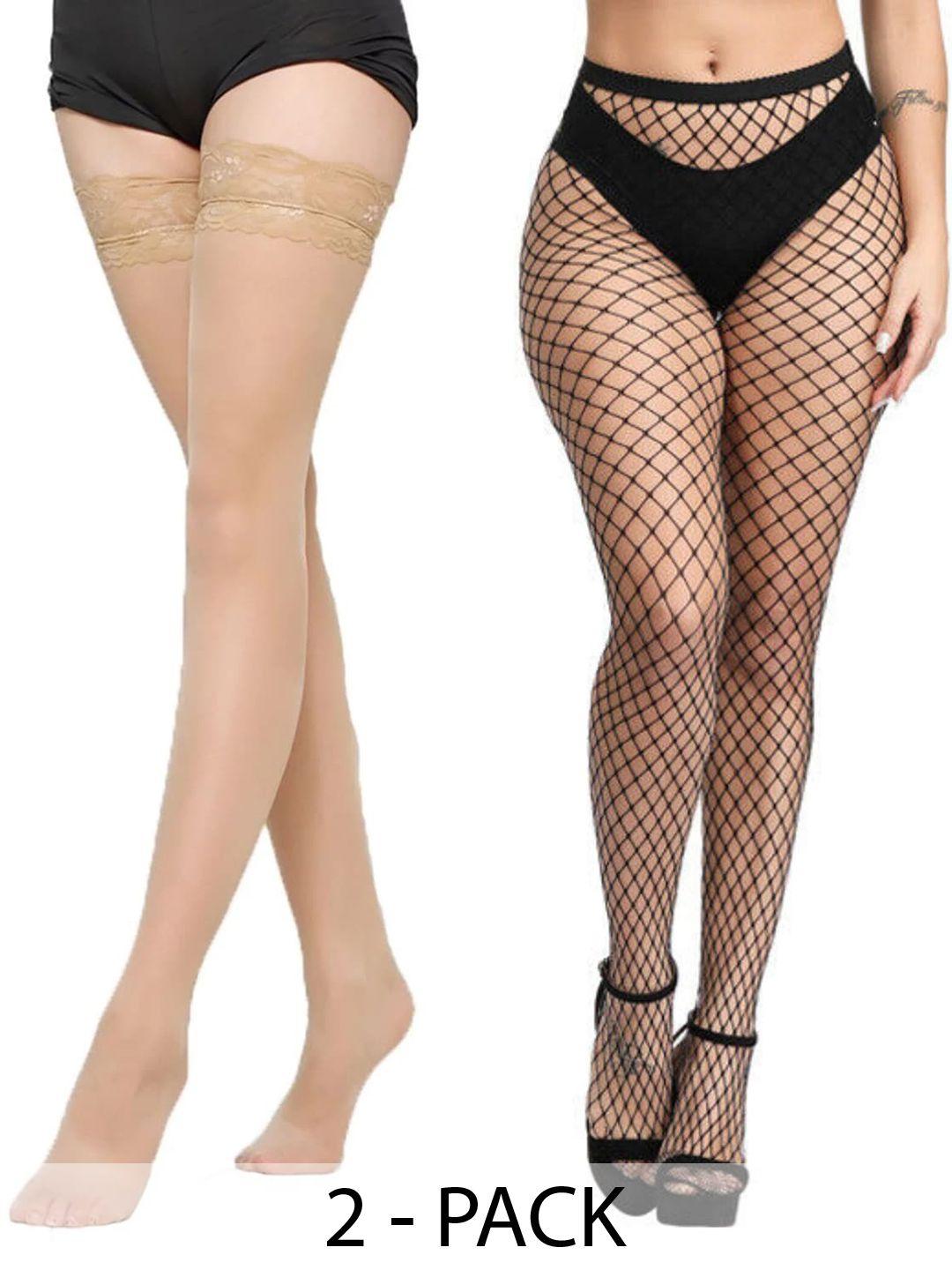 baesd pack of 2 sheer pantyhose stockings