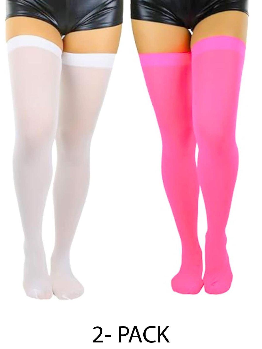baesd pack of 2 thigh-high sheered stockings
