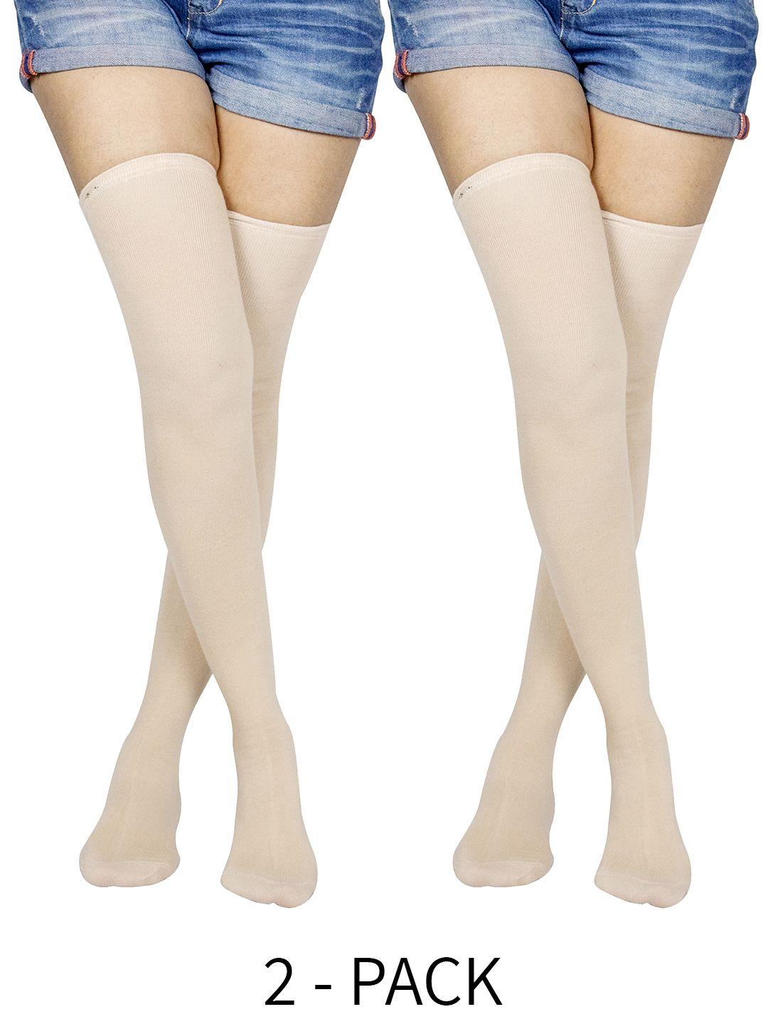 baesd pack of 2 thigh-high stretchable stockings