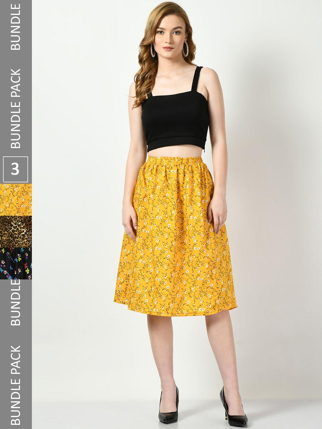 baesd pack of 3 printed skirts