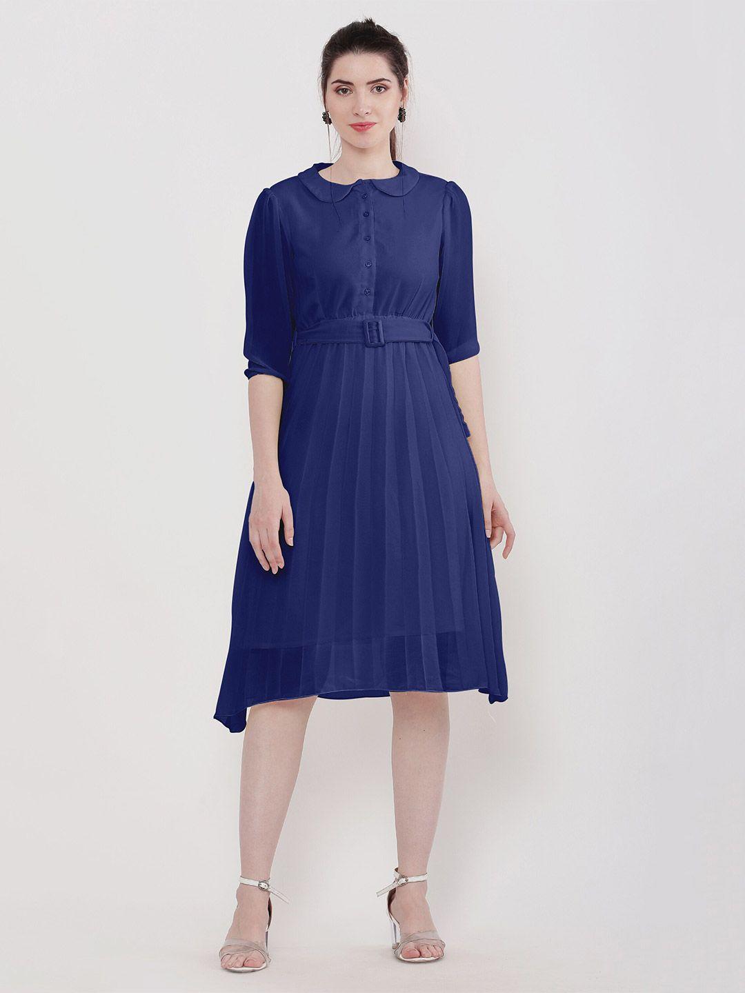 baesd peter pan collar a-line midi dress