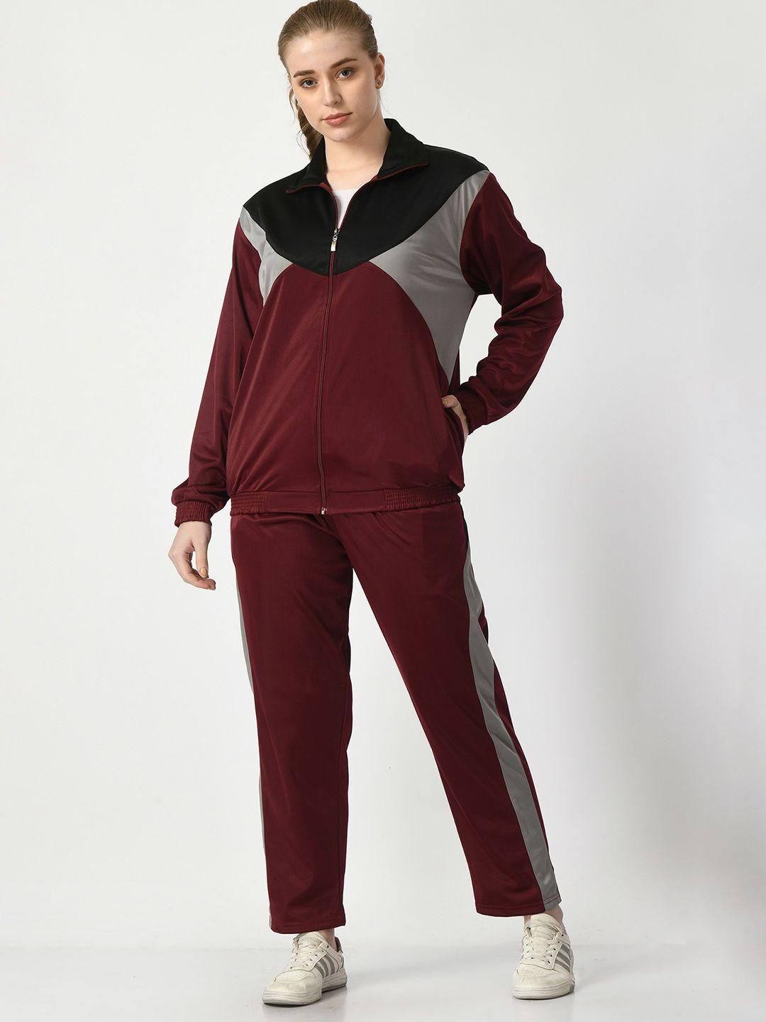 baesd polo collar colourblocked tracksuit