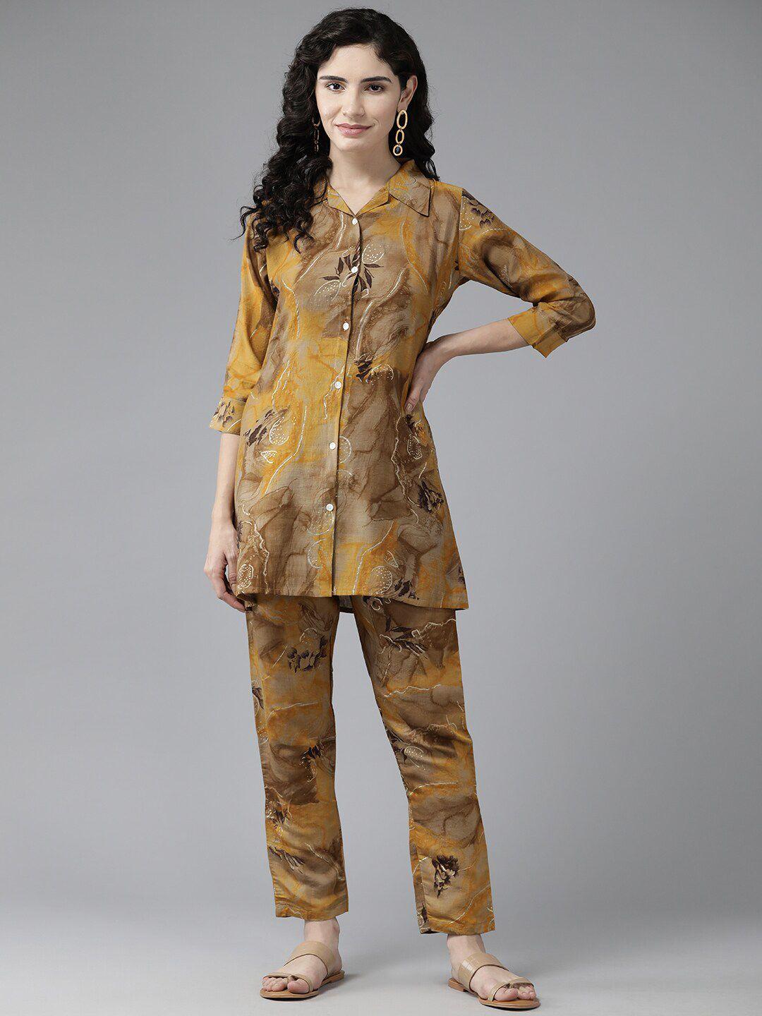 baesd printed pure cotton tunic & trouser co-ords set