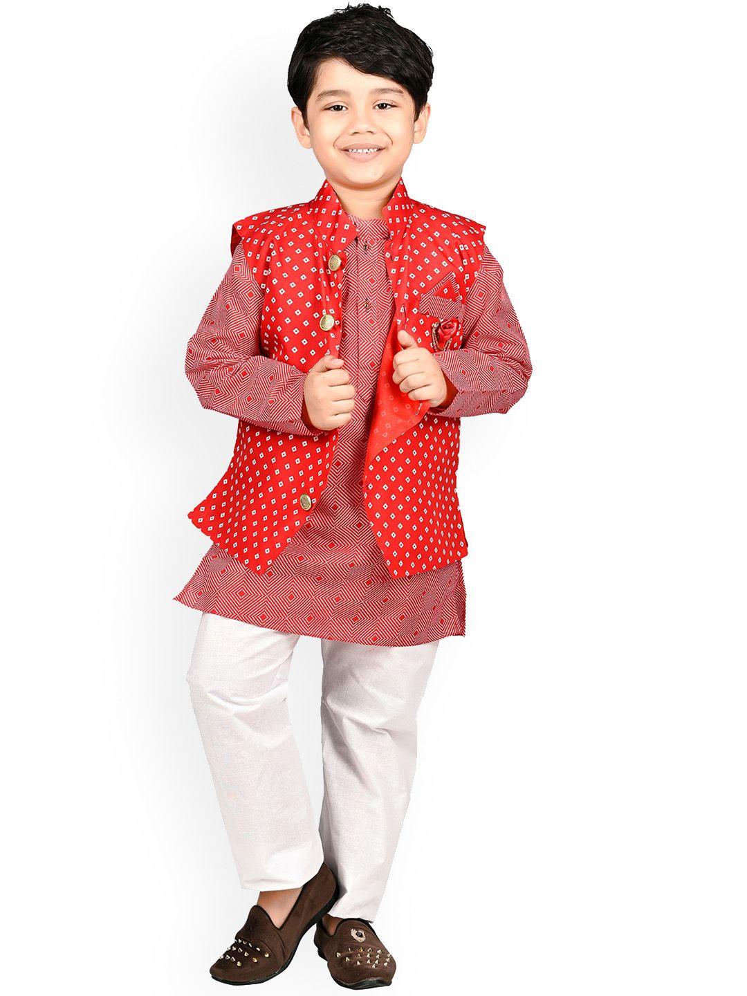 baesd printed regular kurta with pyjamas