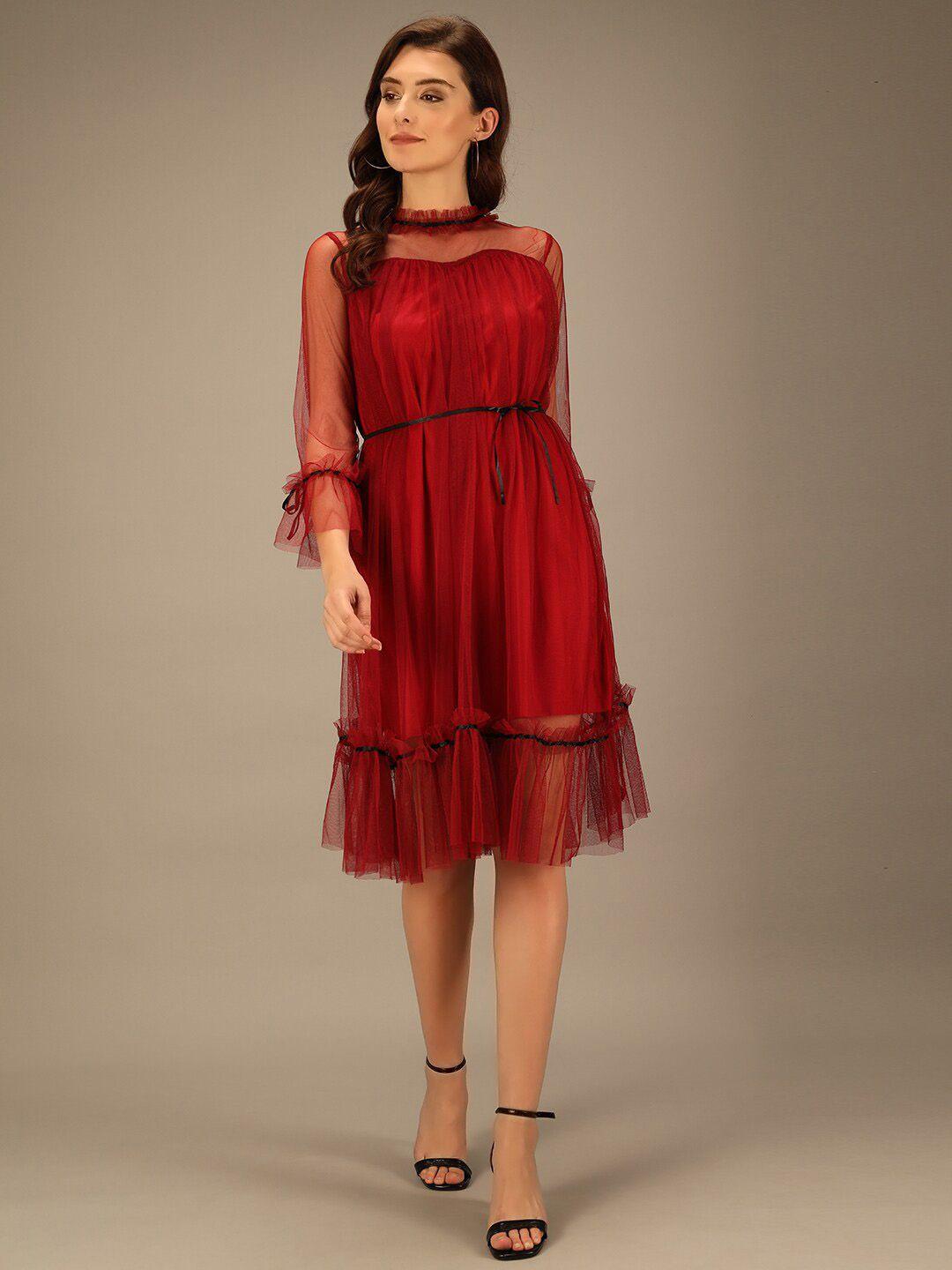 baesd red a-line dress