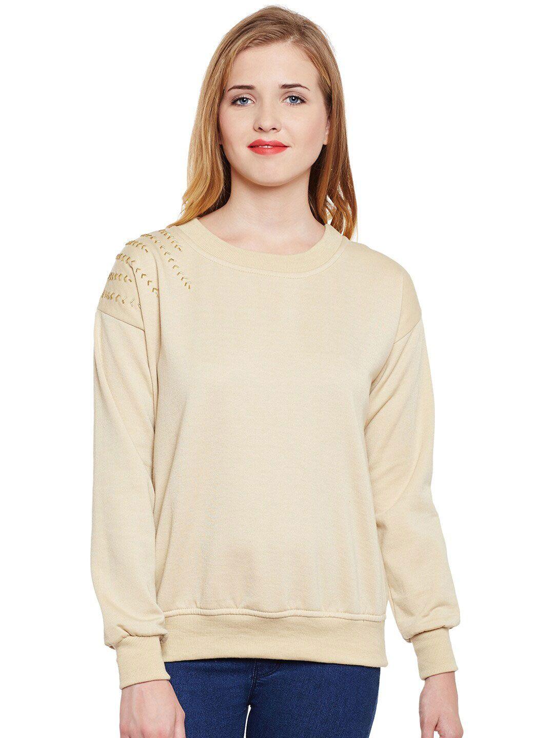 baesd round neck fleece pullover sweatshirt