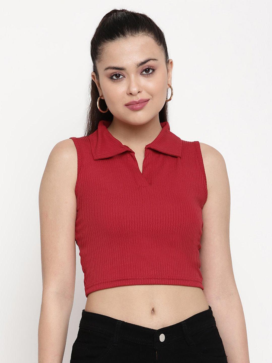 baesd shirt collar crop top