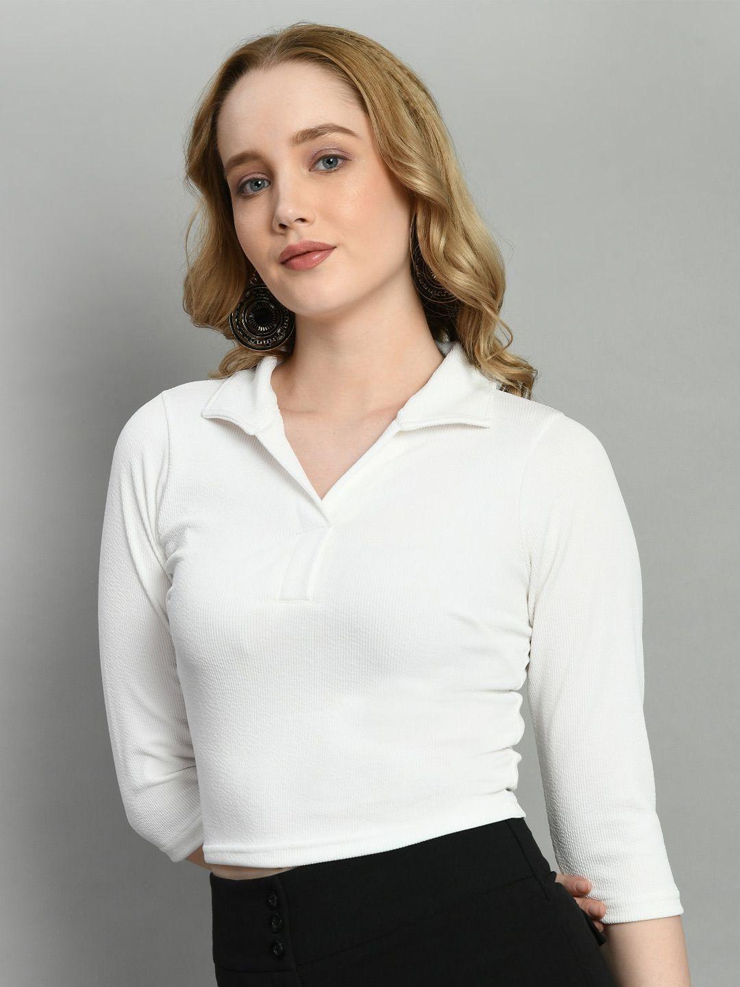 baesd shirt collar crop top