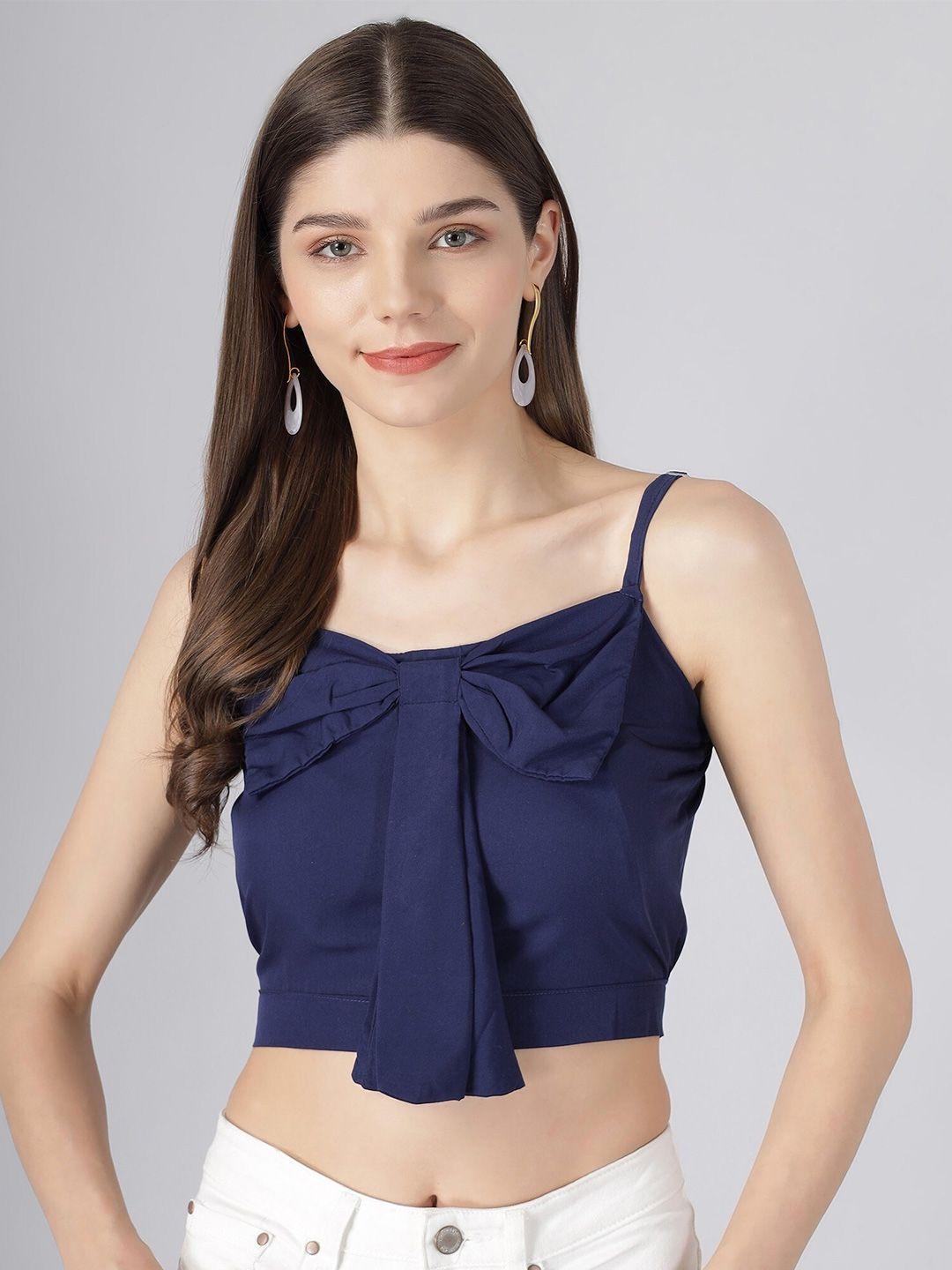 baesd shoulder straps fitted crop top