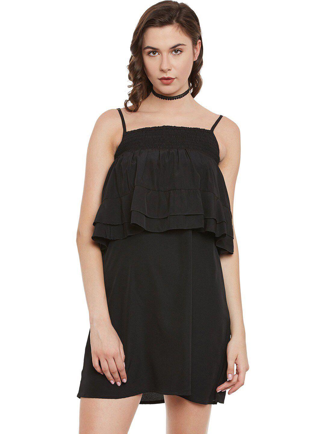 baesd shoulder straps layered a-line dress