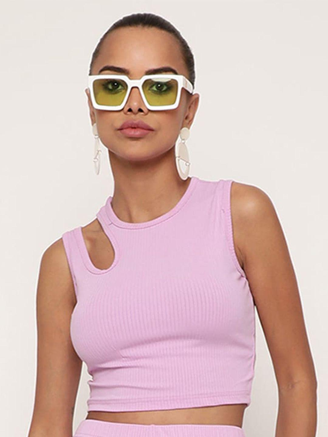 baesd sleeveless cut out crop top