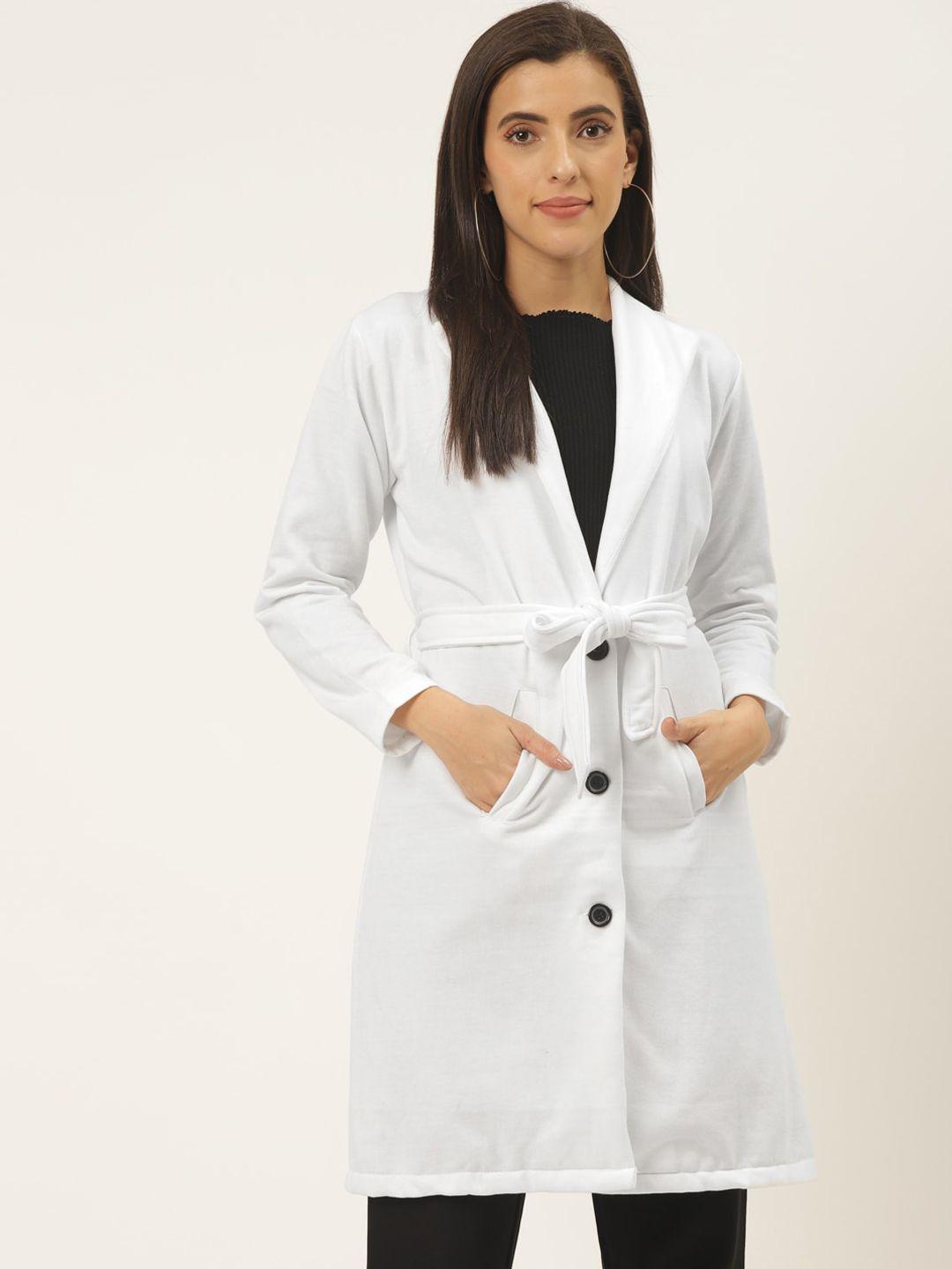 baesd spread collar fleece longline overcoat