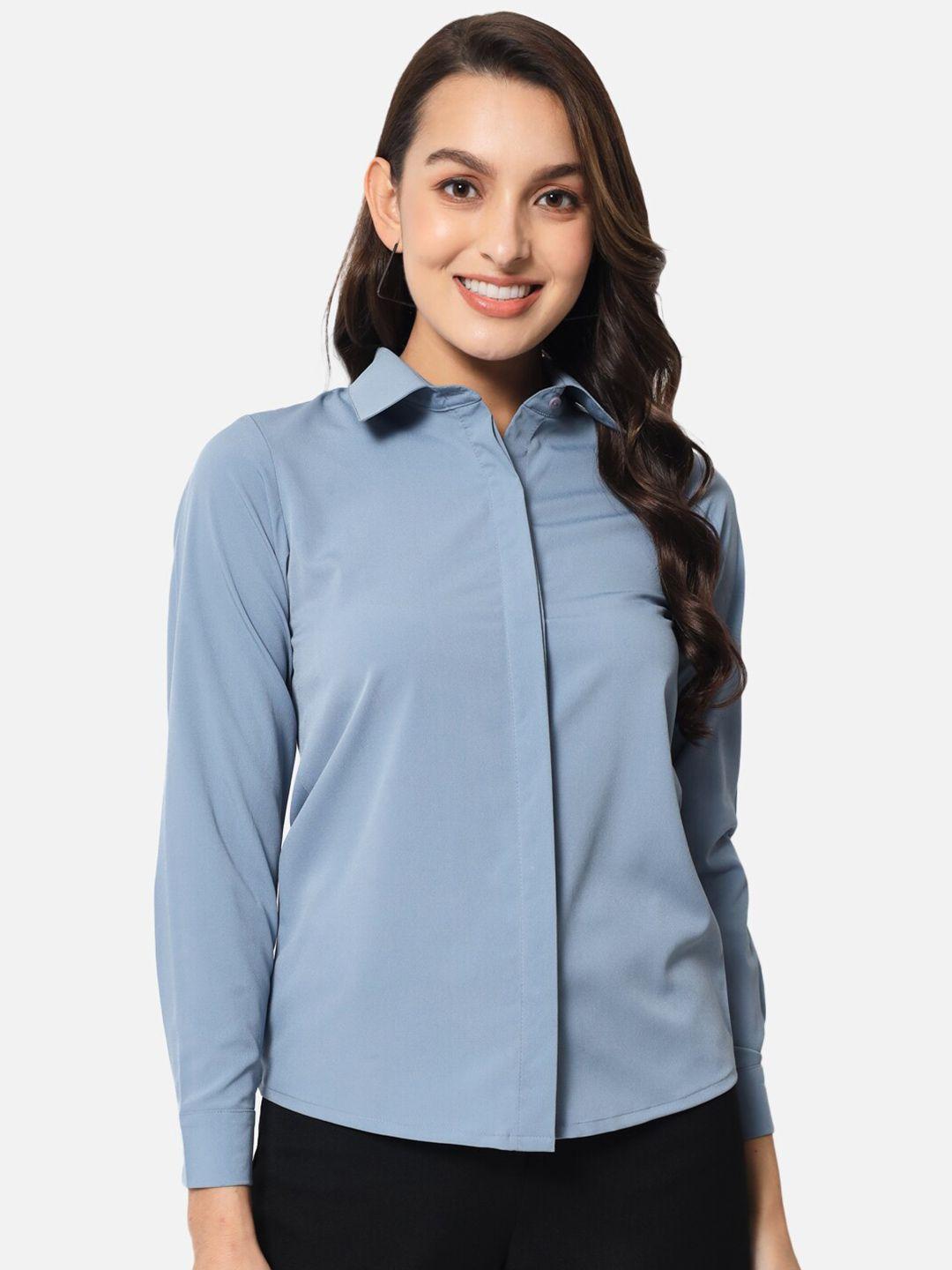 baesd spread collar standard opaque formal shirt