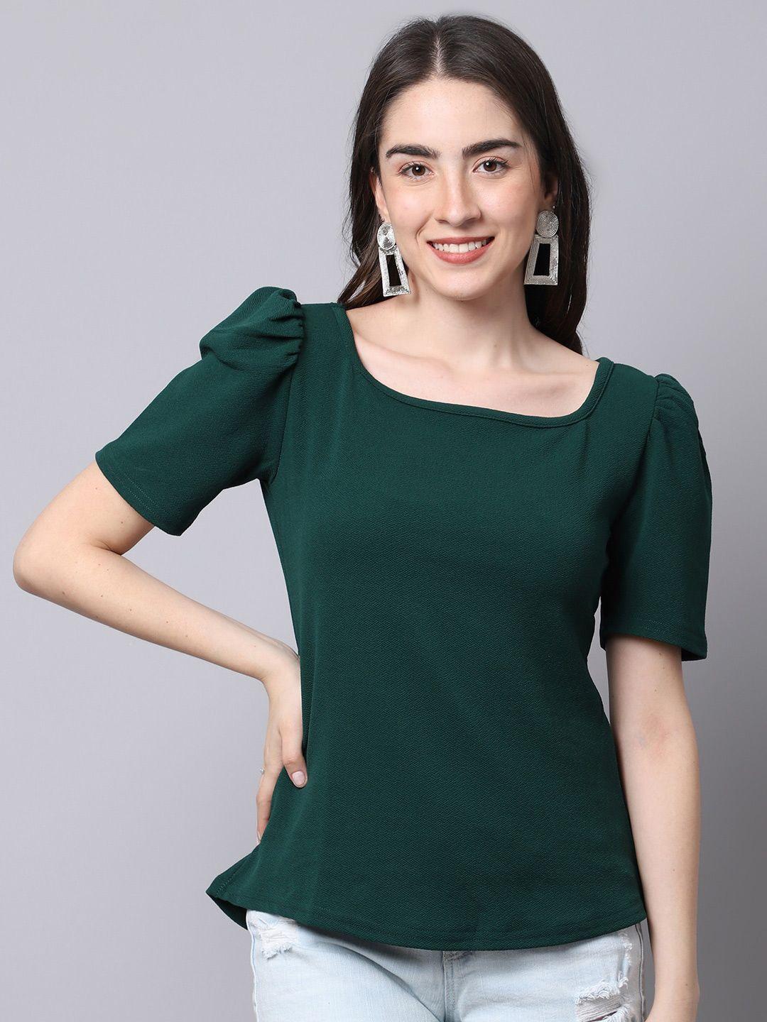 baesd square neck puff sleeves top