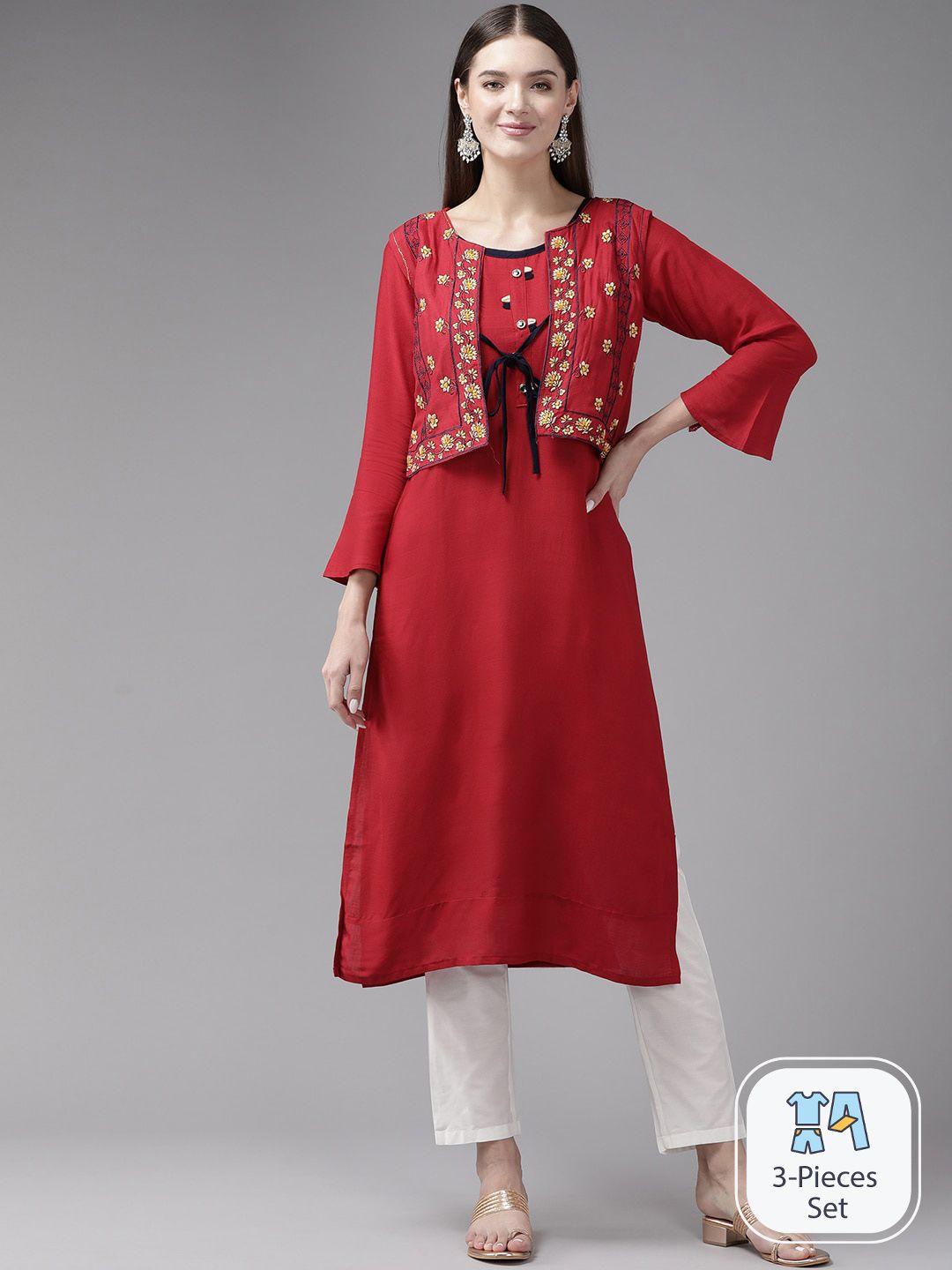 baesd straight cotton kurta with jacket